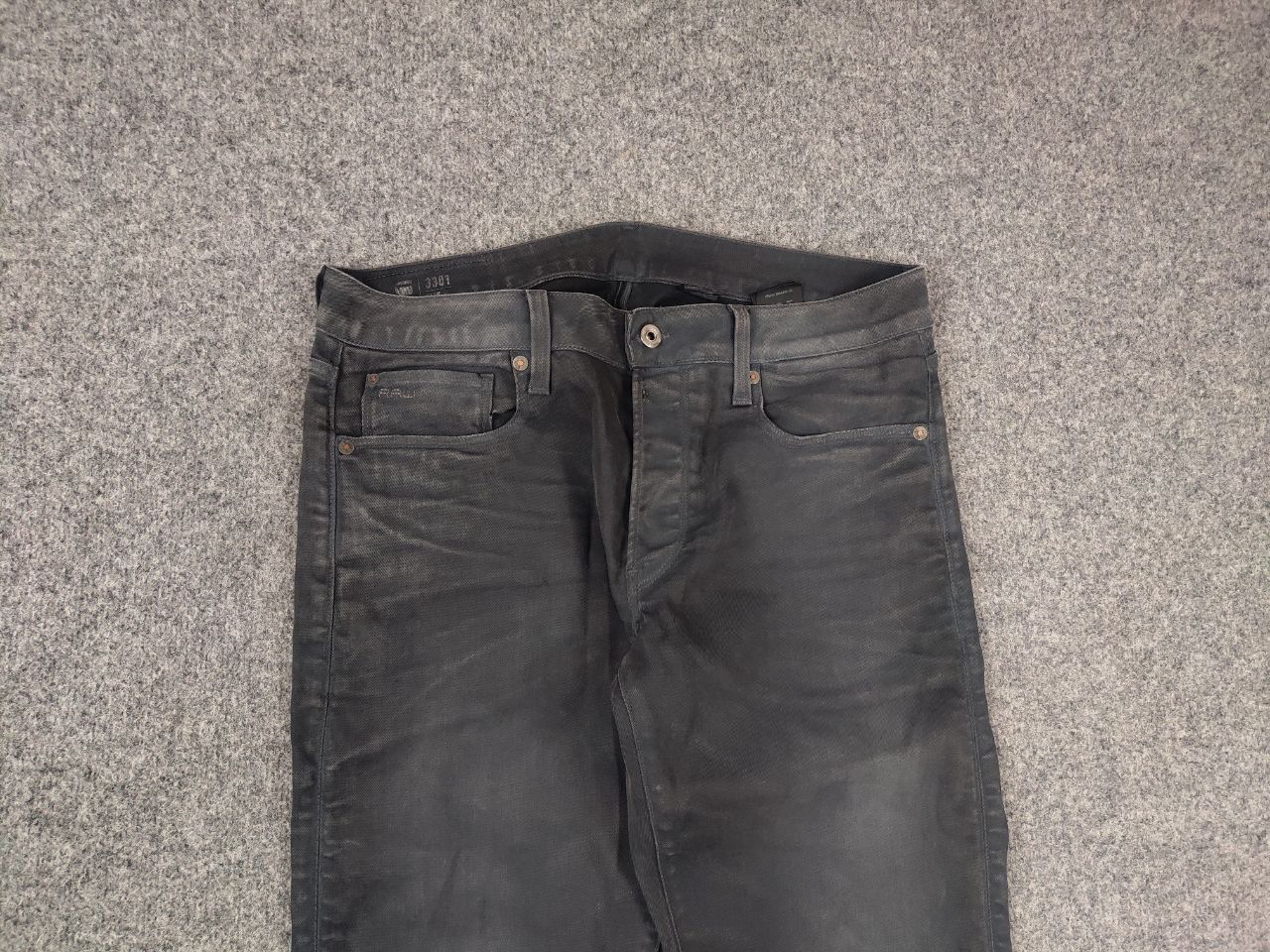 G-Star G Star Raw Vintage 3301 Gray Waxed Jeans if six was nine Size US 33 - 3 Thumbnail