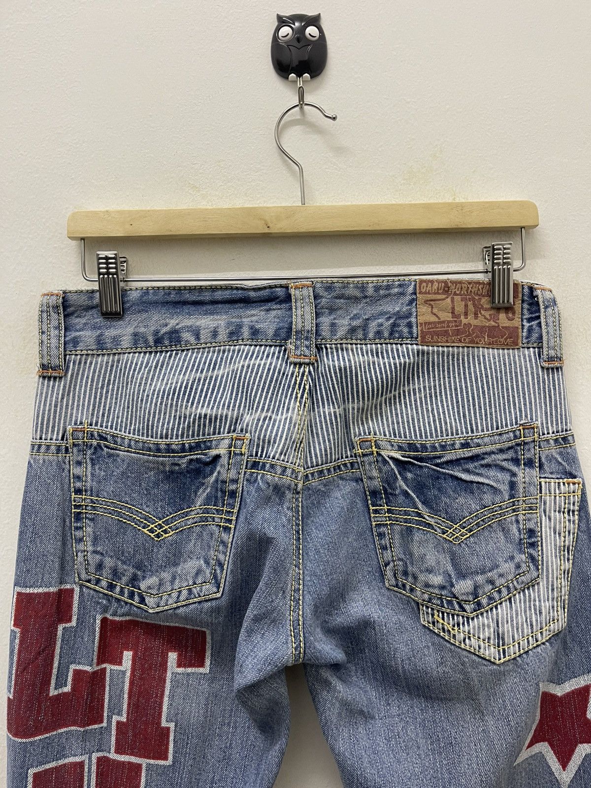 Japanese Brand Rare Vintage LTY Lala Tasty Surf Hickory Stripe Denim Size US 29 - 6 Thumbnail