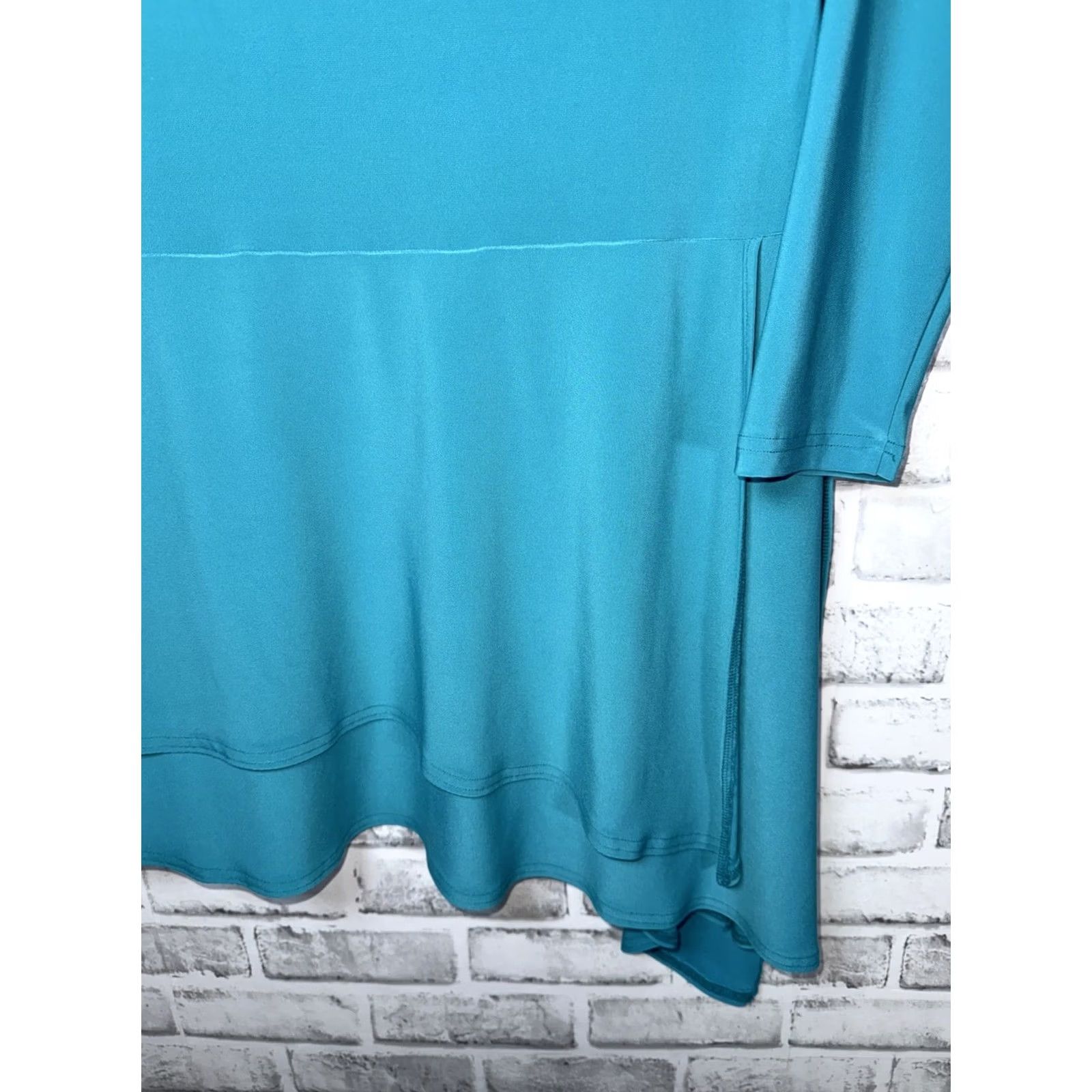 Vintage Sympli Teal Pullover Shirt Womens 12 Teal Blouse Stretchy Pullover Women 12 Blouse Shirt Sympli Teal Pullover Blouse Womens 12 Size XL / US 12-14 / IT 48-50 - 4 Thumbnail