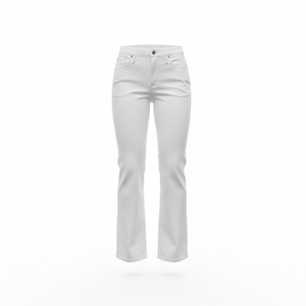 Loft LOFT Original Women’s White Straight Leg Pants Size 2 Size 26" / US 2 / IT 38 - 1 Thumbnail