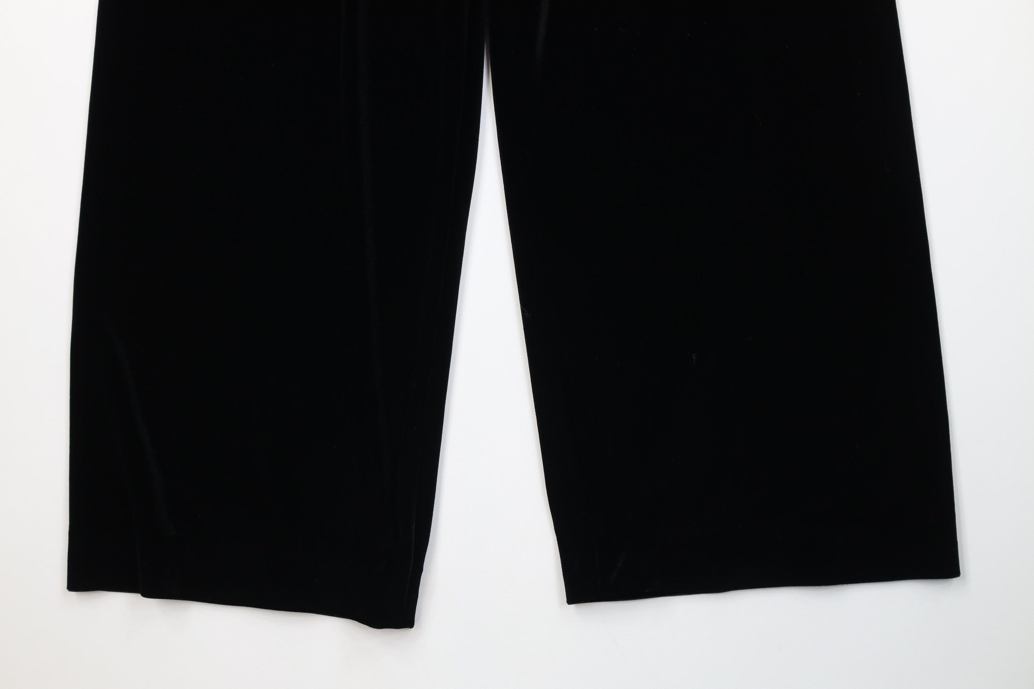 Vintage Vintage 90s Babydoll Velvet Velour Wide Leg Pants Black Size 26" / US 2 / IT 38 - 4 Thumbnail
