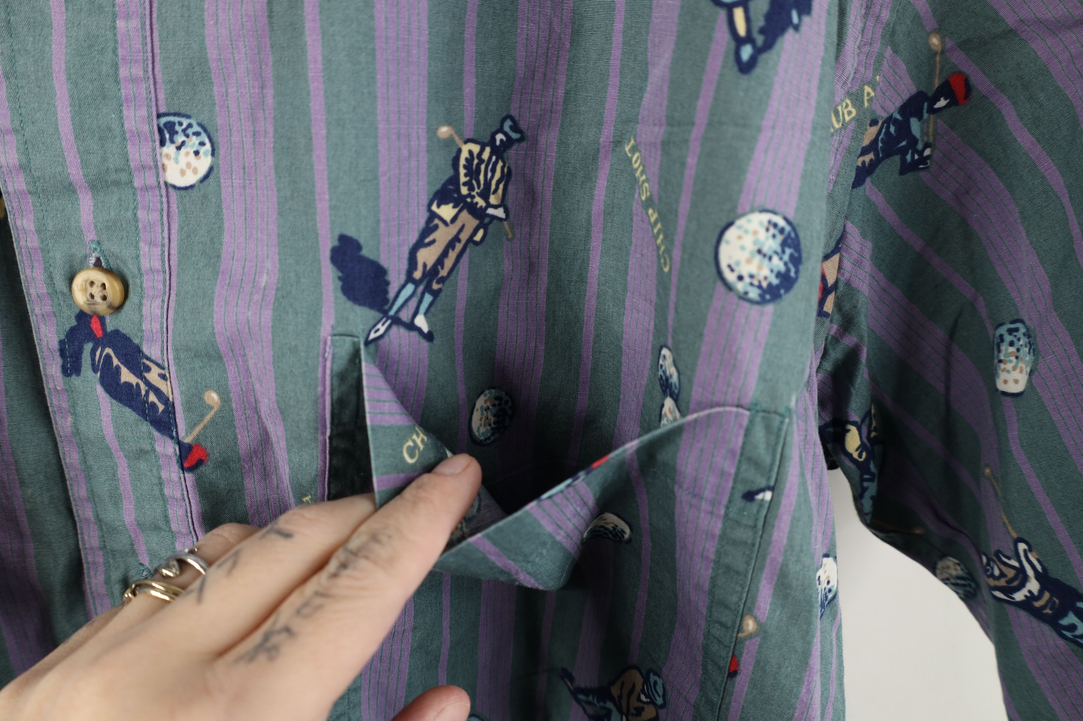 Vintage Vintage 90s Streetwear Over Print Short Sleeve Button Shirt Size US M / EU 48-50 / 2 - 6 Thumbnail