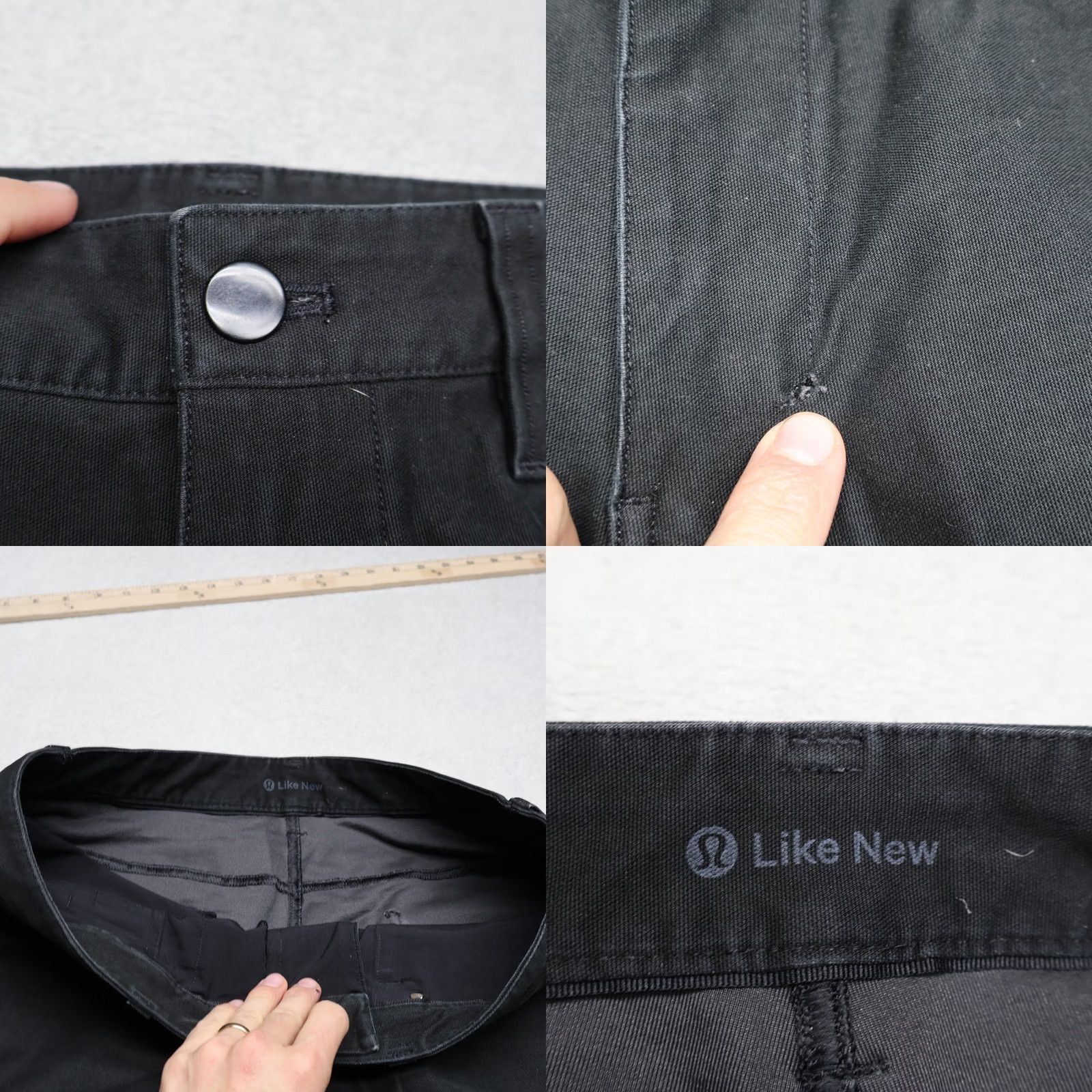 Lululemon Lululemon ABC Slim Fit Pants Men 33 Black Warpstreme Utilitech Stretch Casual Workwear Travel 5-Pocket Logo Front Flat Front Size US 34 / EU 50 - 8 Thumbnail