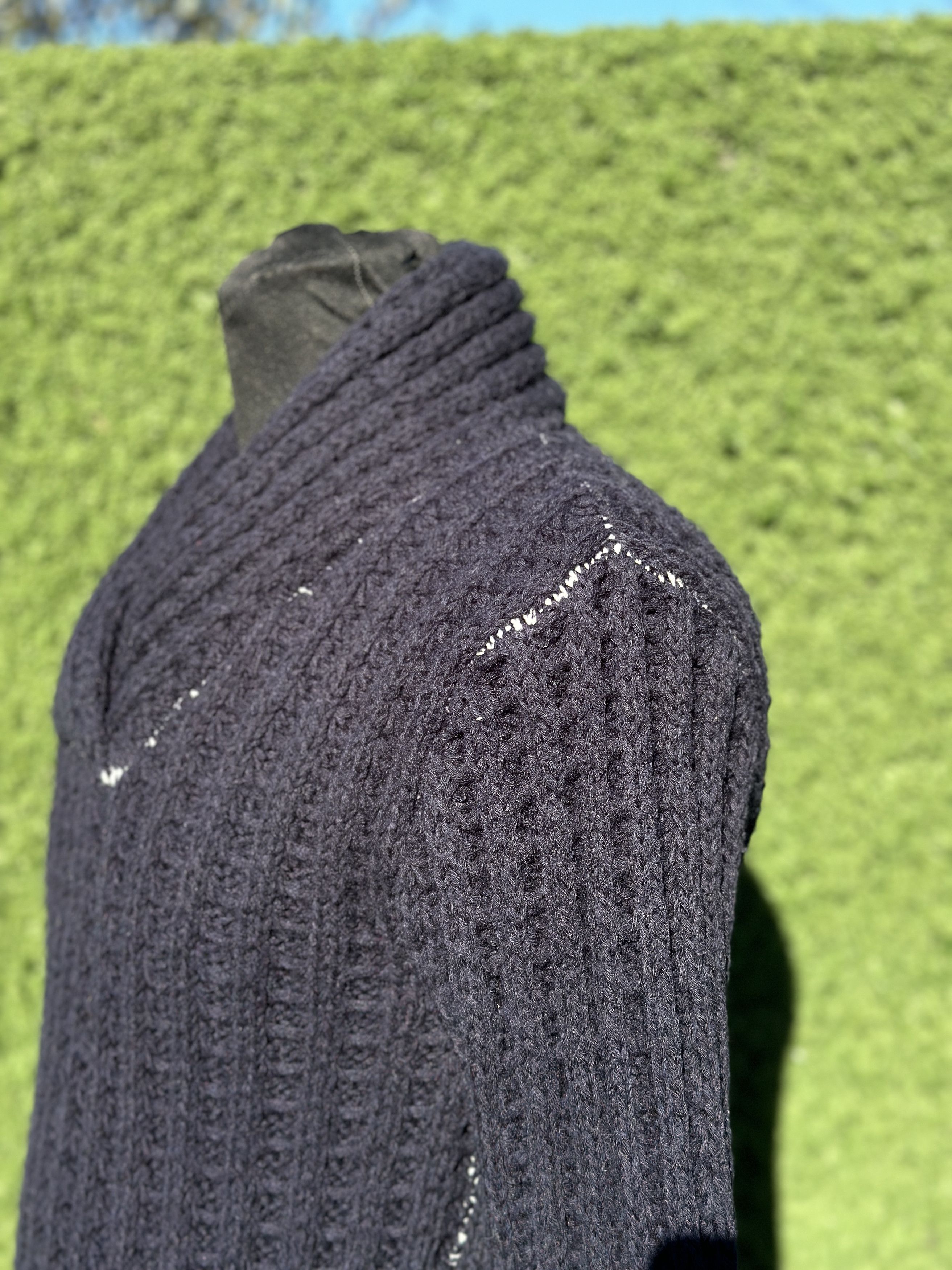 Maison Margiela Maison Martin Margiela Textured Knit Shawl Collar Size M Size US M / EU 48-50 / 2 - 9 Thumbnail