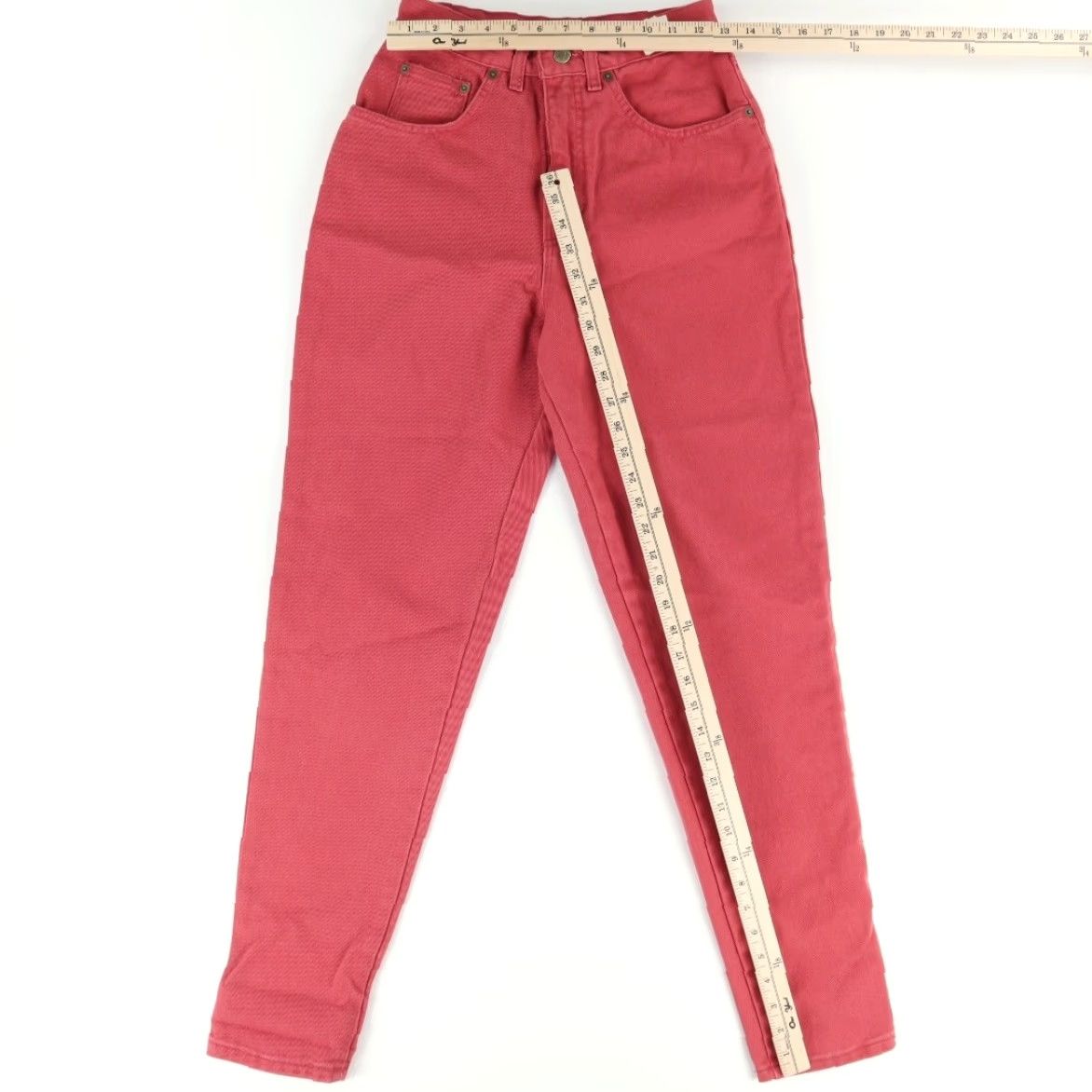 Vintage **VTG Pasta Red Relaxed Fit High Waist Cotton Denim Jeans Women's 4** User: VTG Pasta Red Relaxed Fit High Waist Cotton Denim Jeans Women's 4 Size 27" / US 4 / IT 40 - 3 Thumbnail