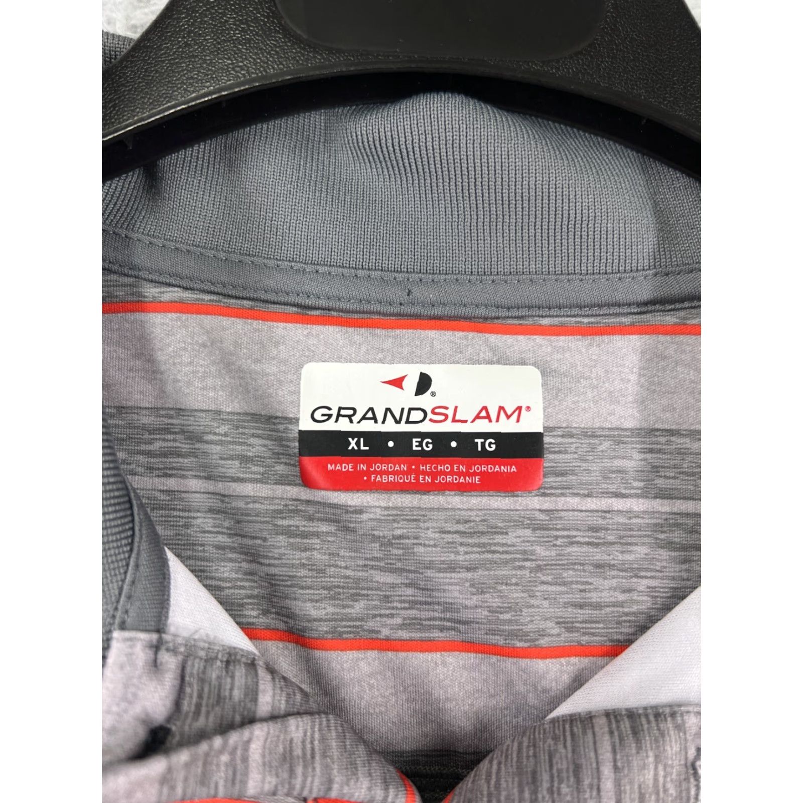 Vintage Grand Slam Polo Shirt Mens Extra Large Gray Red Striped Collared 100% Polyester Size US XL / EU 56 / 4 - 3 Thumbnail