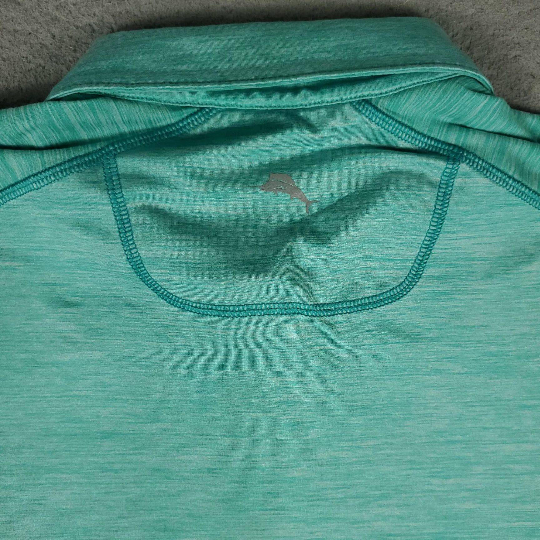 Tommy Bahama Tommy Bahama Polo Shirt Mens Large Turquoise Polyester Marlin Golf Short Sleeve Size US L / EU 52-54 / 3 - 4 Thumbnail
