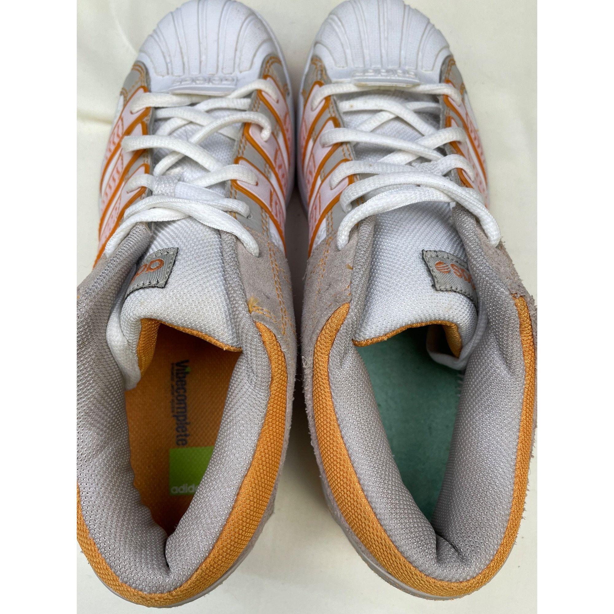 Adidas Adidas Men's White/Orange Sneakers /Shoes Size 6 SKU 5703 Size US 6 / EU 39 - 5 Thumbnail