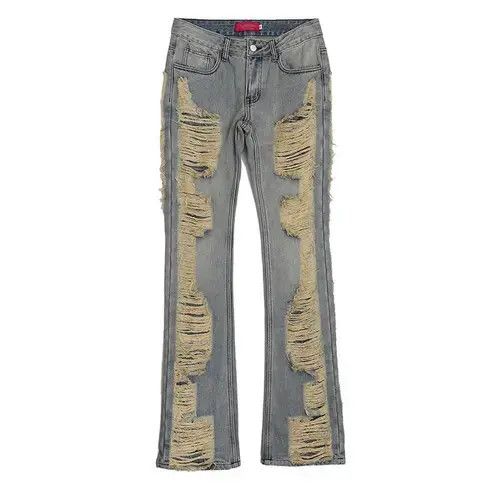 Other Ripped frayed hole blue washed baggy jeans Size US 32 / EU 48 - 4 Thumbnail
