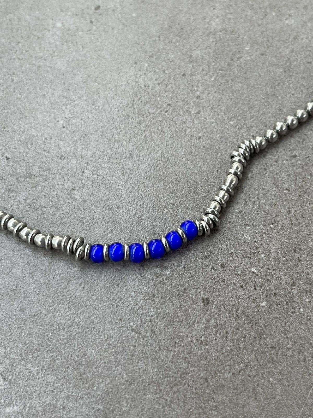 Paul Smith !DS! SS23 Paul Smith Beads Silver Blue Necklace Size ONE SIZE - 6 Thumbnail