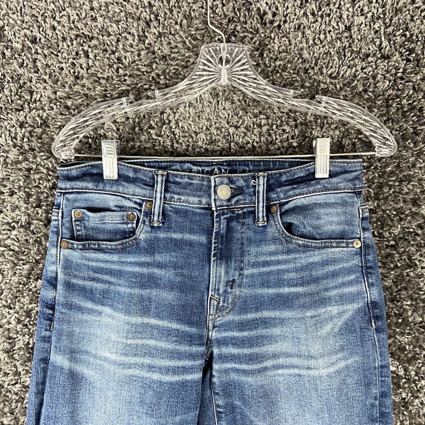 American Eagle Outfitters American Eagle Outfitters Next Level Stretch Original Straight Jeans 30x28 Blue Mens Size US 30 / EU 46 - 4 Thumbnail