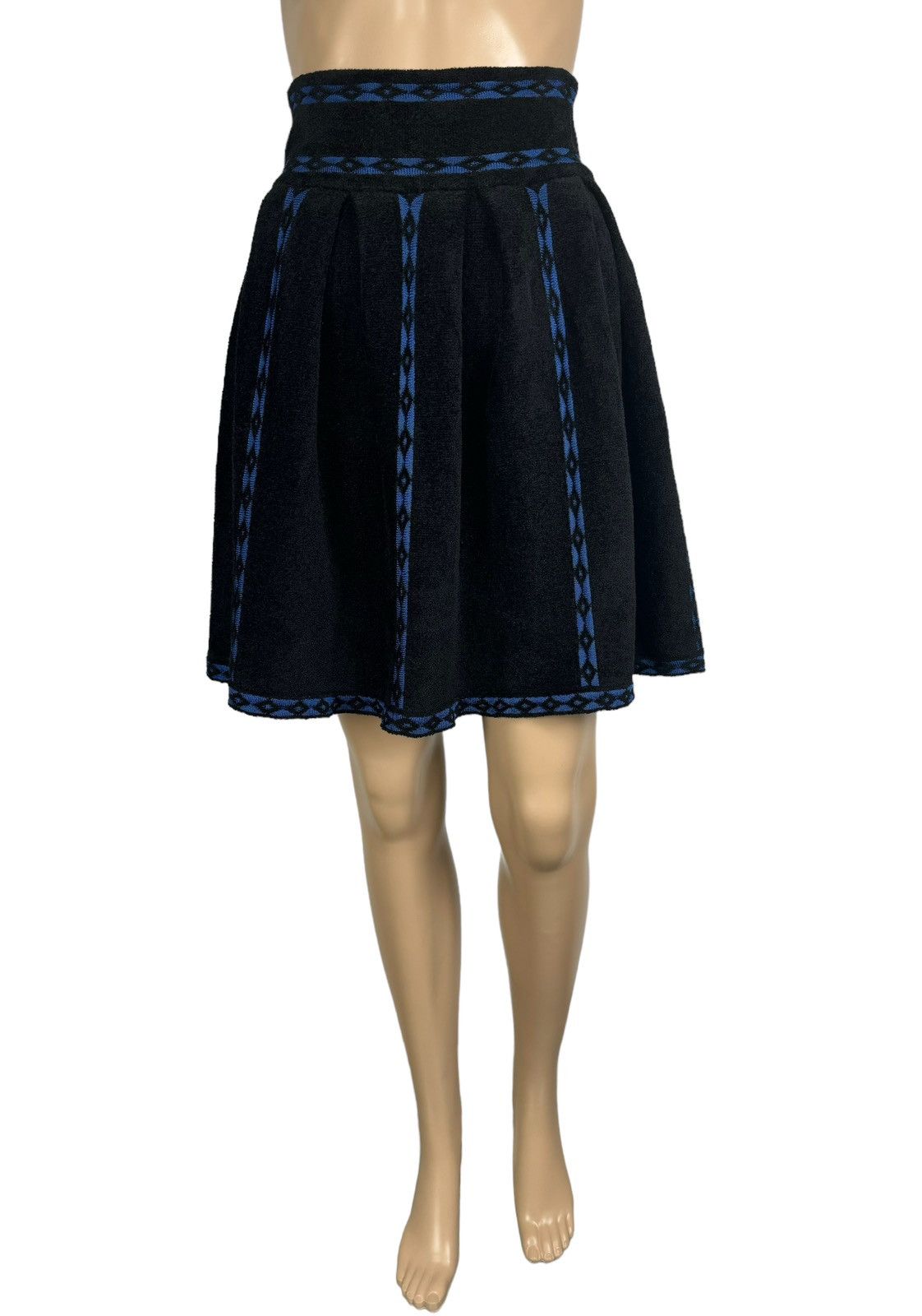 Maje Maje PARIS Jerome Jacquard-Pattern Pleated Mini Skirt size 2 Size 30" / US 8 / IT 44 - 2 Thumbnail