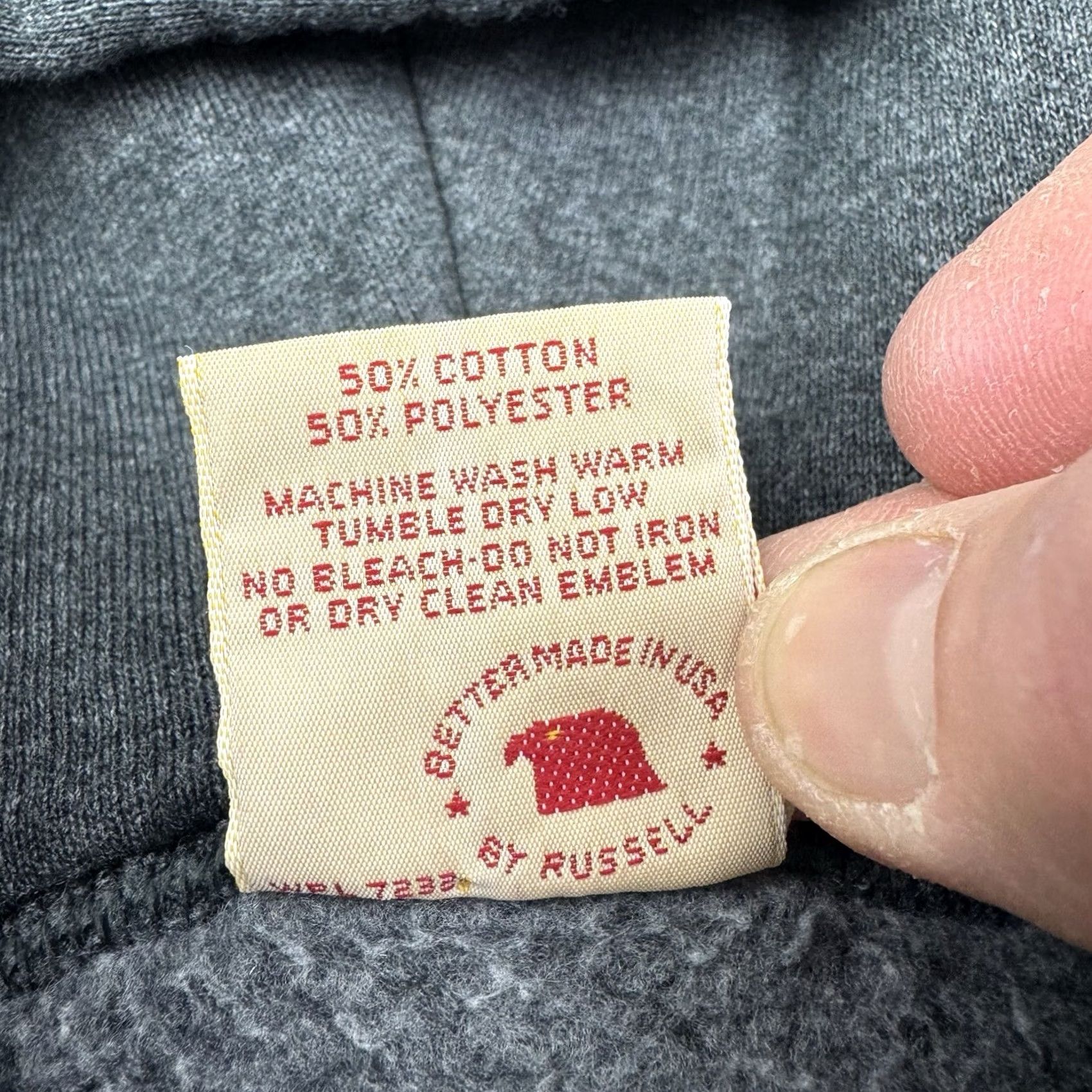 Russell Athletic VINTAGE Russell Athletic Hoodie Adult M Gray USA 70s Full Zip Hooded Pockets Mens Size US M / EU 48-50 / 2 - 5 Thumbnail