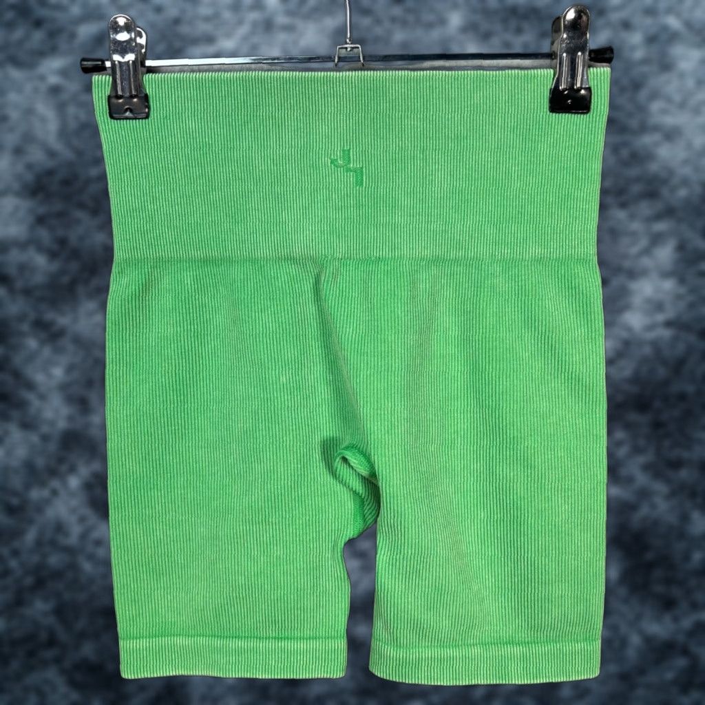 Vintage Joylab Green Ribbed High-Waisted Biker Shorts Womens XS Athletic Gym Shirt? Size 26" / US 2 / IT 38 - 1 Thumbnail