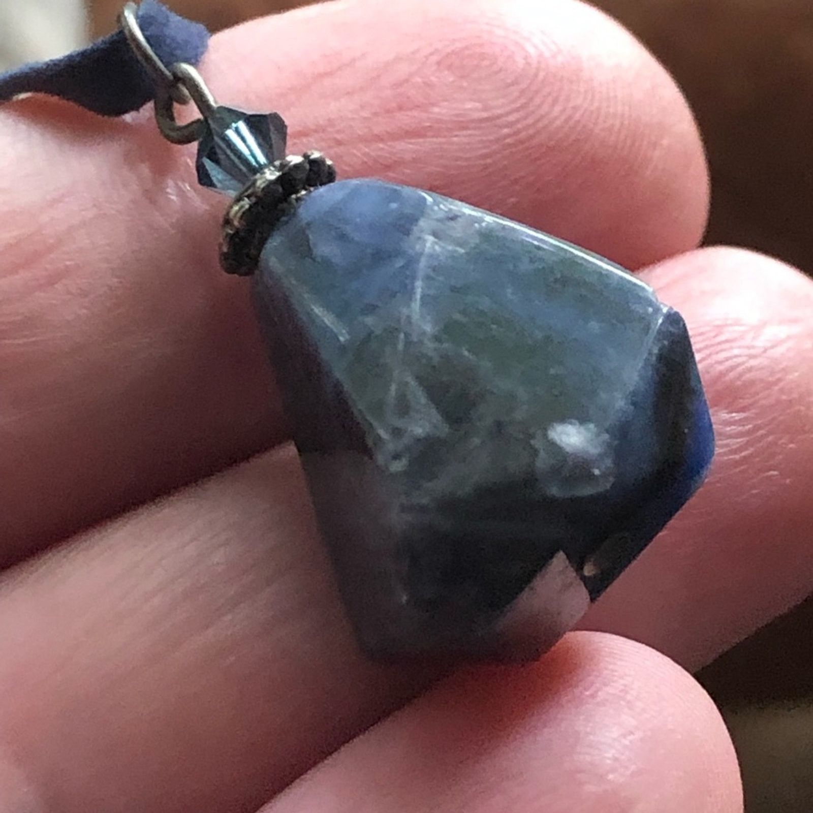 Jewelry Faceted faux stone on velvet cord choker necklace Size ONE SIZE - 2 Thumbnail