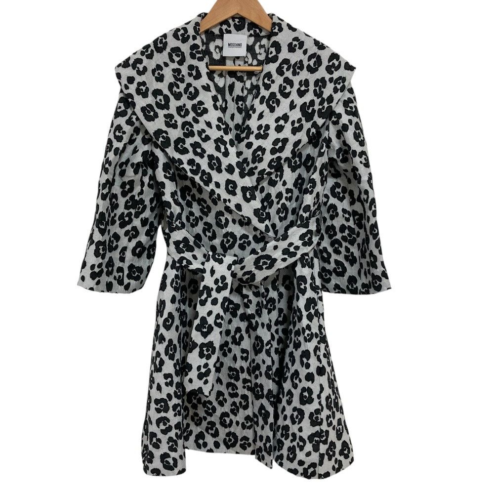 Moschino Moschino Leopard Jacquard Long Coat Others Outerwear DUTY FREE for USA