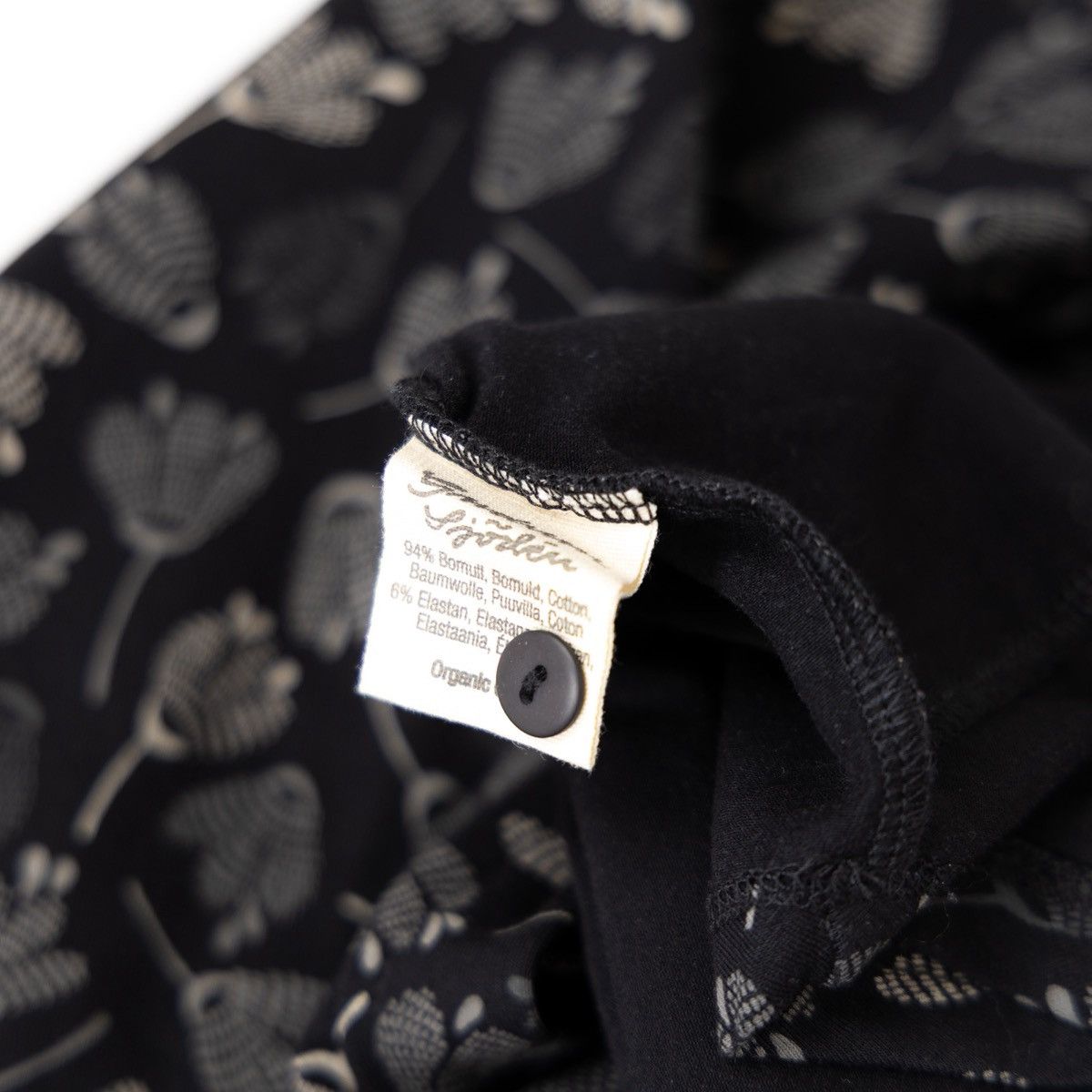 Gudrun Sjoden Gudrun Sjoden Women Floral Tunic Top Black Button 3/4 Sleeve Size S / US 4 / IT 40 - 6 Thumbnail