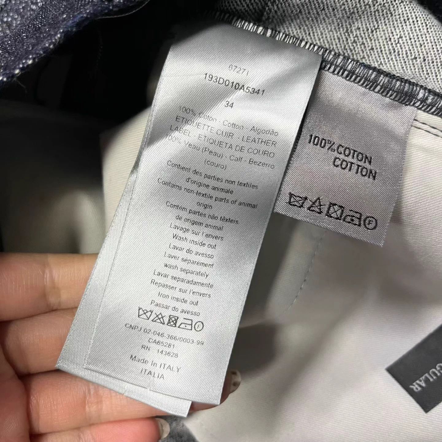 Dior Dior black dyed pattern print casual mid-waist jeans size 34 Size US 34 / EU 50 - 4 Thumbnail