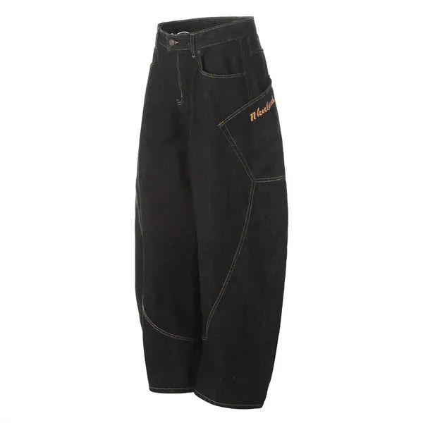 Japanese Brand VIBE Men's cargo patchwork wide-leg scimitar jeans Size US 34 / EU 50 - 2 Thumbnail