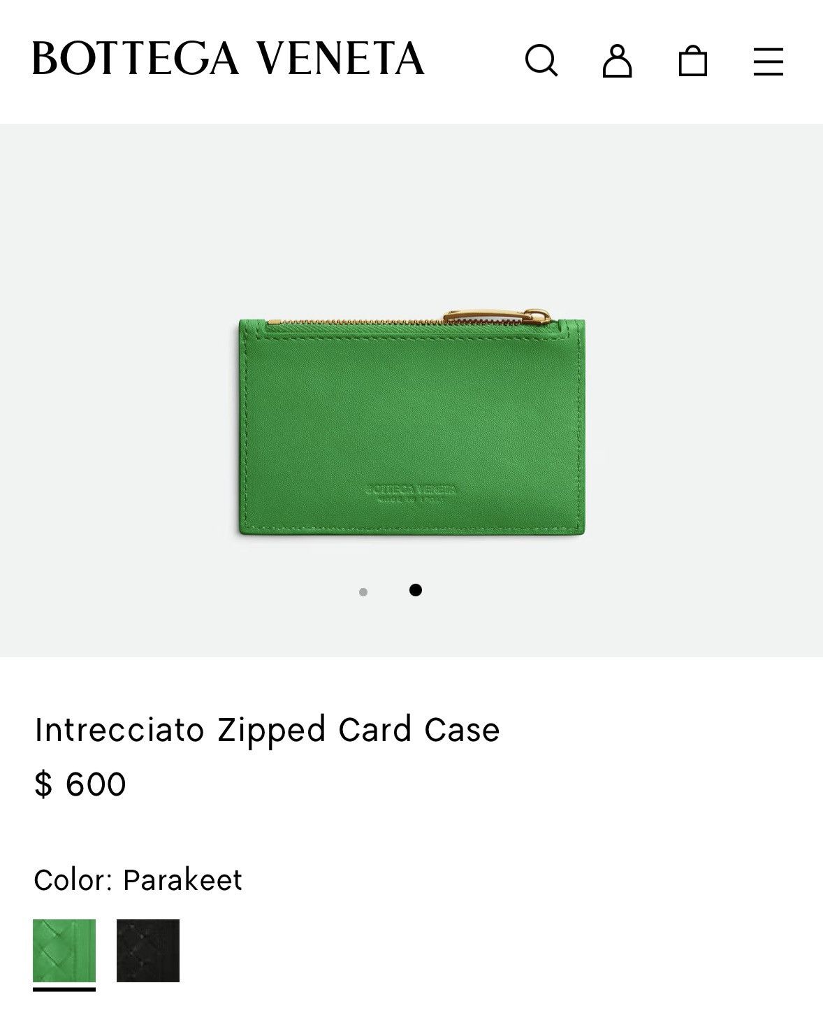 Bottega Veneta Intrecciato Zipped Card Case Size ONE SIZE - 4 Thumbnail