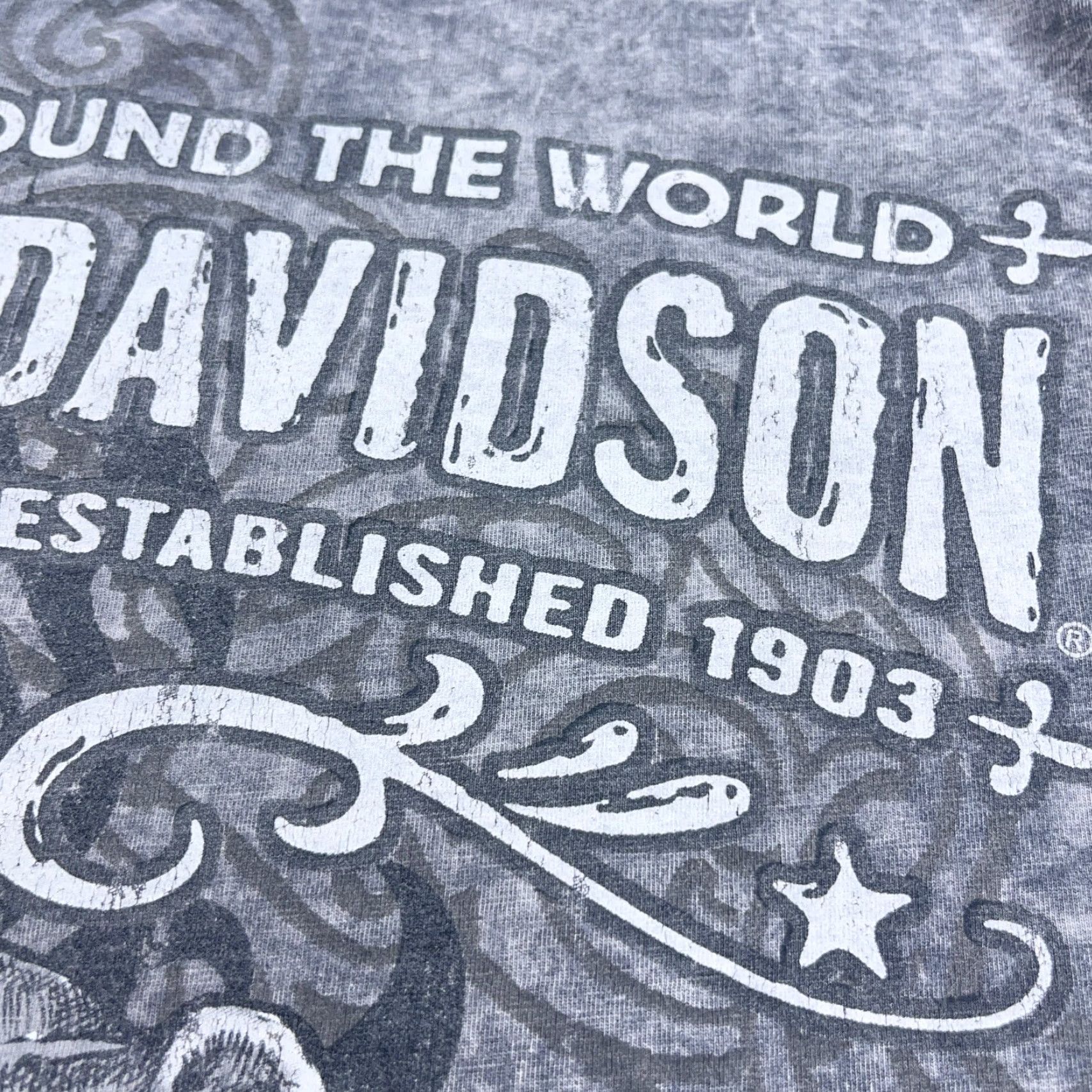 Harley Davidson VINTAGE Harley-Davidson Graphic Shirt Men Large Gray Acid Wash 80s Biker Retro Size US L / EU 52-54 / 3 - 5 Thumbnail