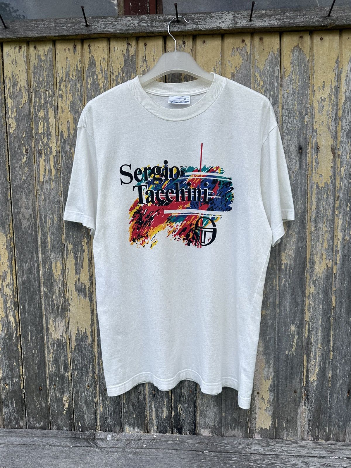 Sergio Tacchini Vintage Sergio Tacchini Tshirt A519 Size US M / EU 48-50 / 2 - 1 Thumbnail