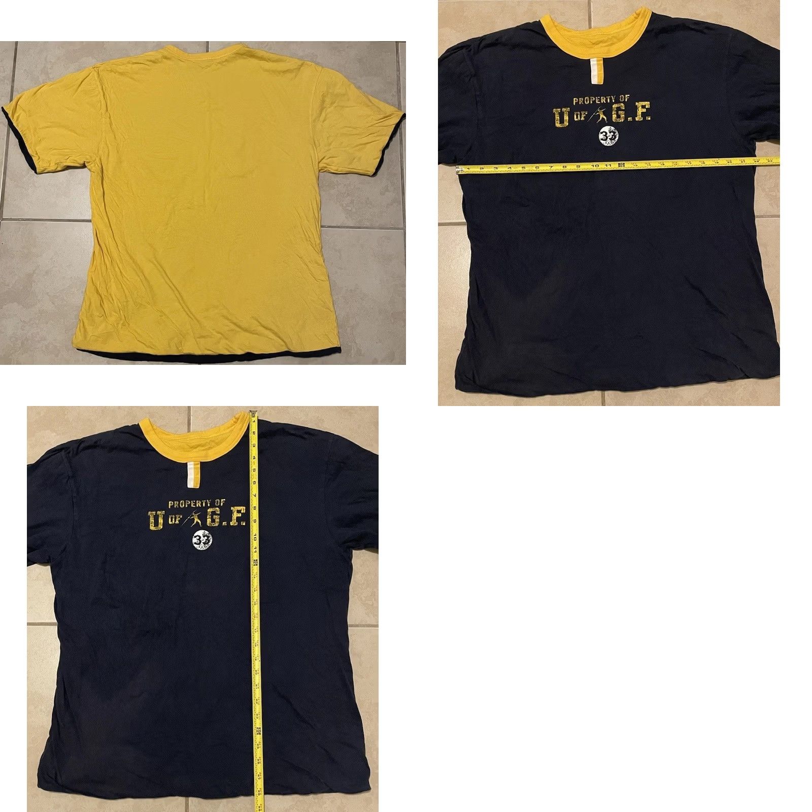 Gap VINTAGE GAP Faded PE Shirt L College Track School Gym Athletic Grunge 90s Y2K Blue Yellow T-Shirt Mens Size US L / EU 52-54 / 3 - 8 Thumbnail
