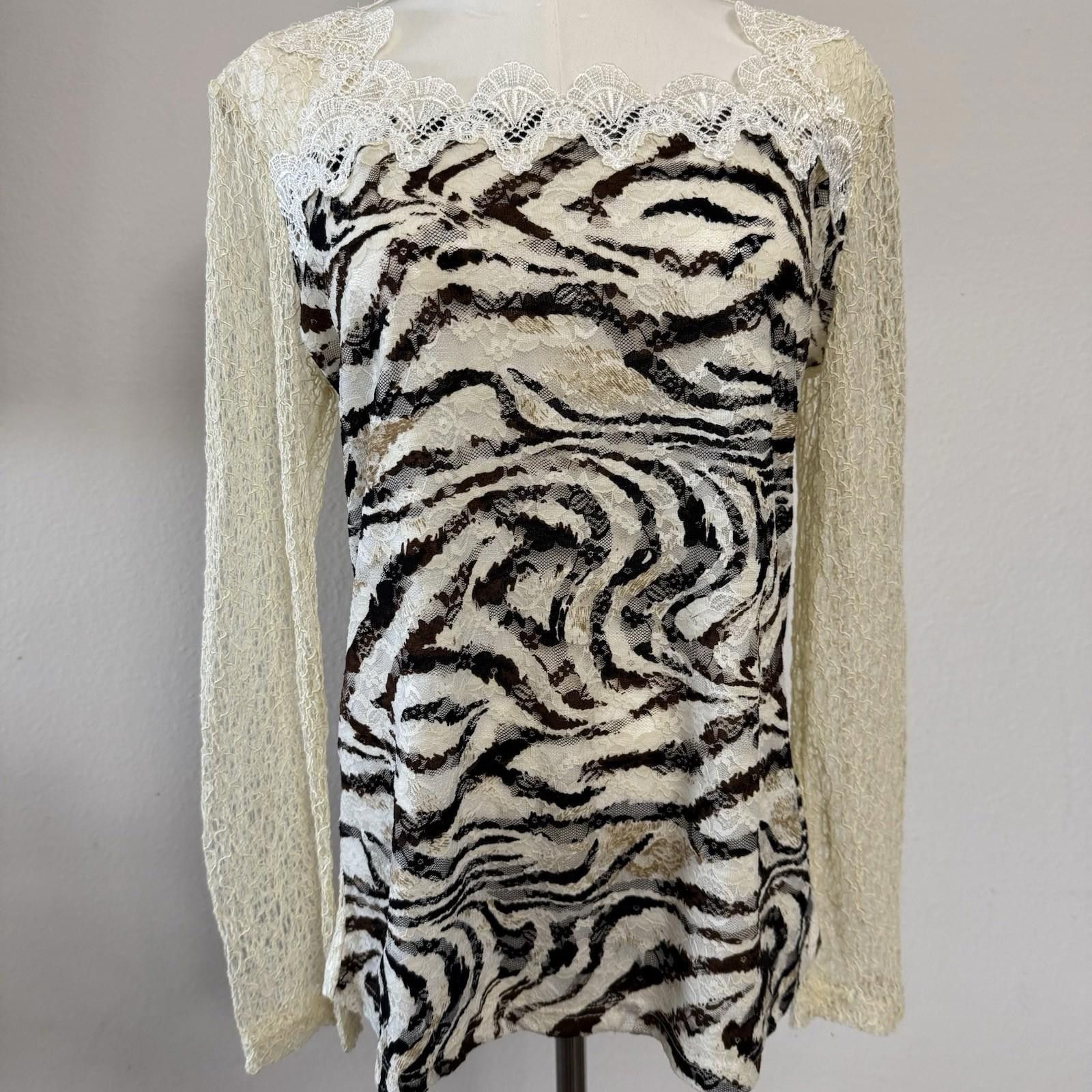 Bacco Bucci Bacci Lace y2k L Long sleeve Size L / US 10 / IT 46 - 1 Thumbnail