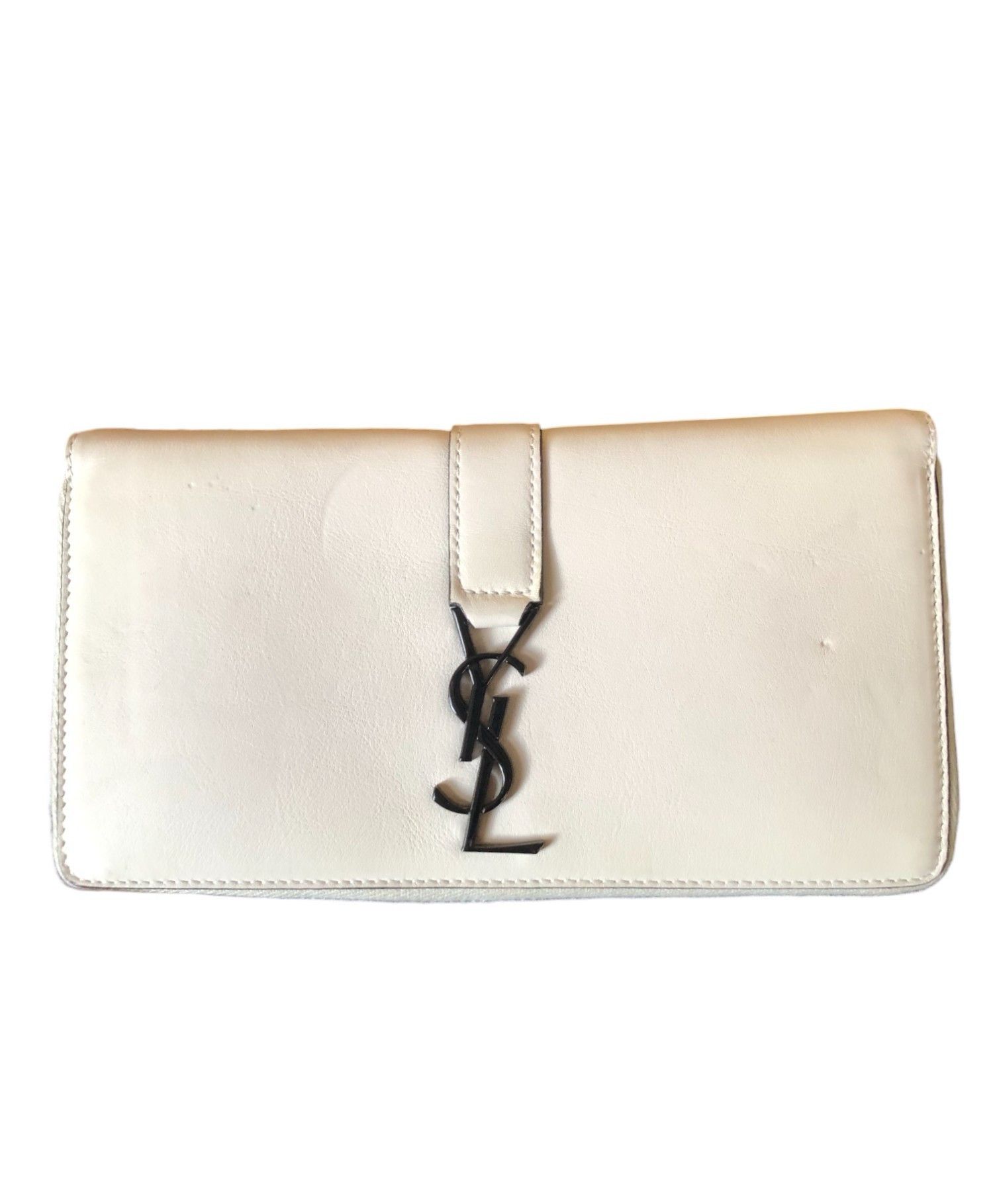 Saint Laurent Paris Saint Laurent YSL Monogram Leather Line Zip Around Wallet Size ONE SIZE - 2 Thumbnail