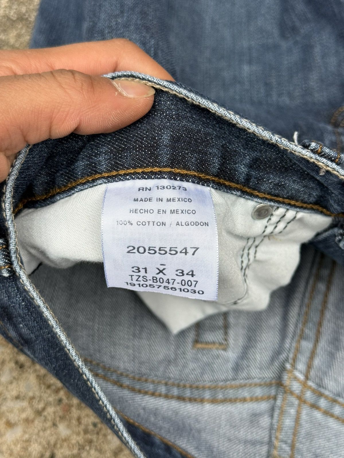 Lee Lee Faded Dark Blue Relaxed Straight Fit Denim Jeans Size US 31 - 6 Thumbnail