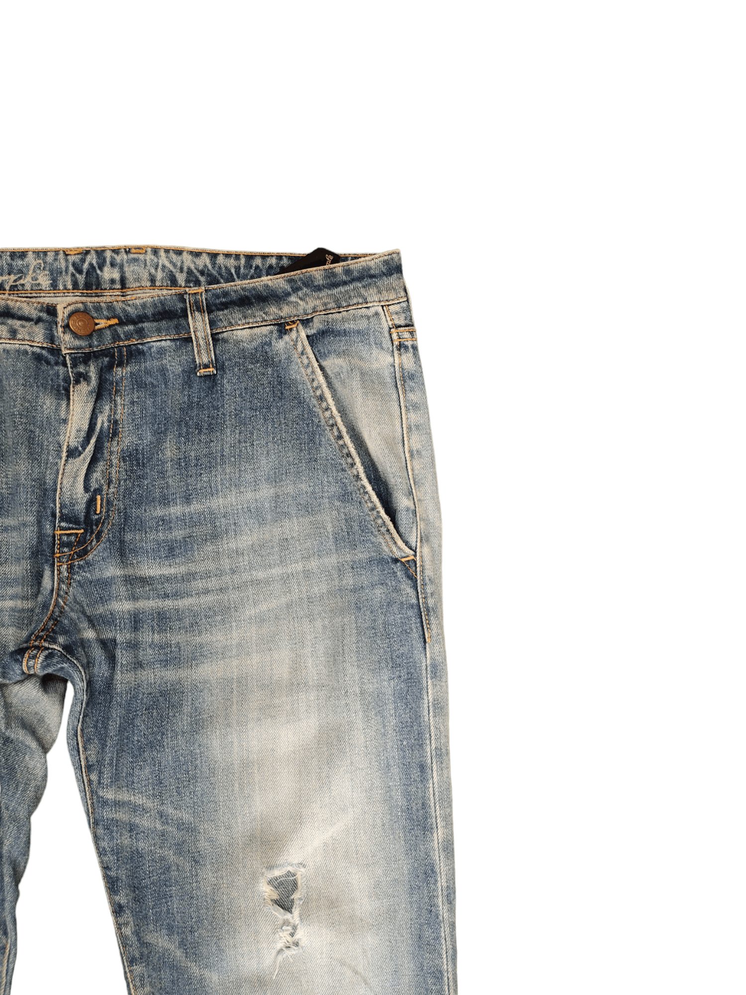 (+)PEOPLE (+) People Release Hem Distressed Denim Jeans Size US 34 / EU 50 - 6 Thumbnail
