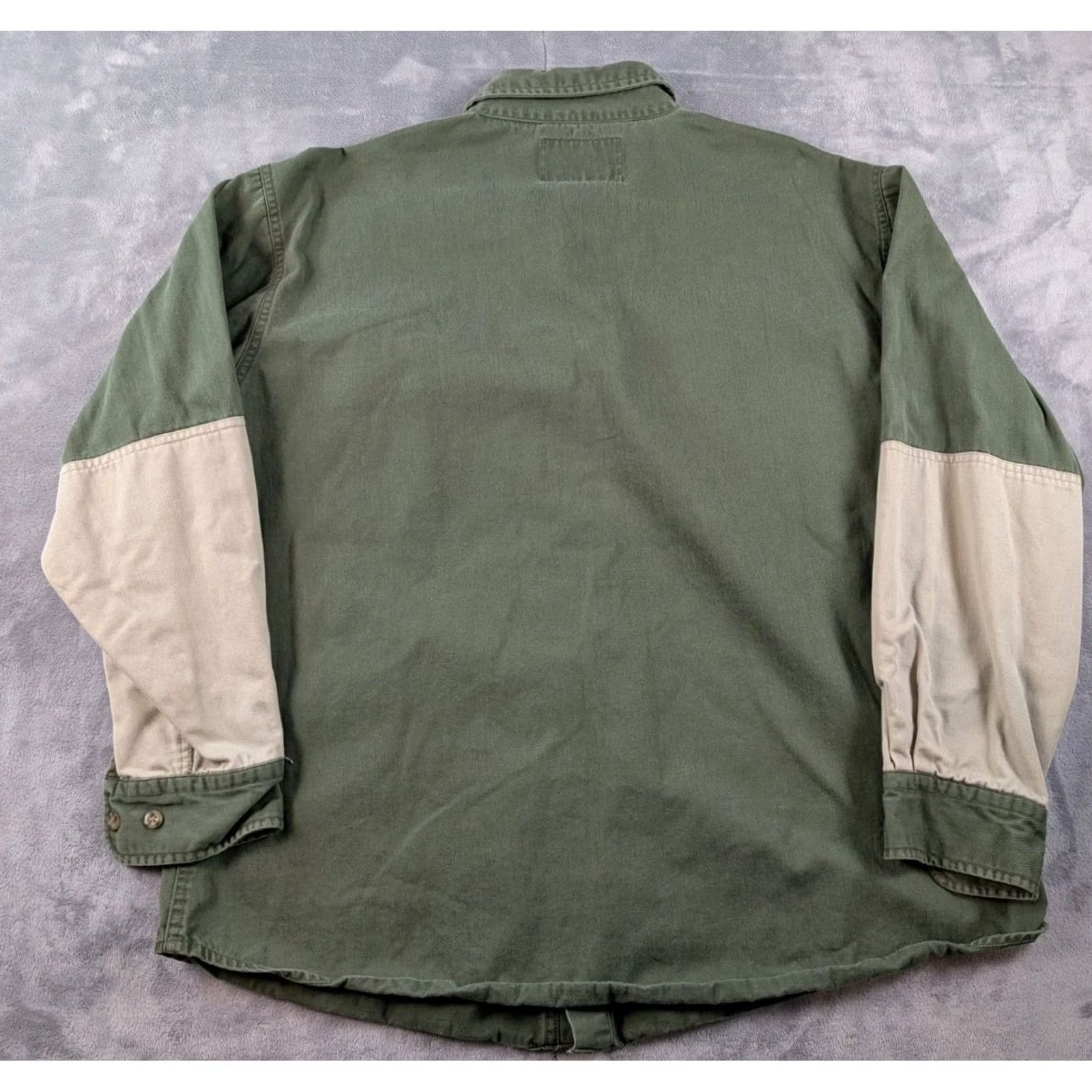 Vintage VINTAGE Woolrich Button-Up Shirt Mens L Beige Green Khaki Patch Collar Long Sleeve Button-Down Casual Outdoor Classic Modern All Seasons Size US L / EU 52-54 / 3 - 4 Thumbnail
