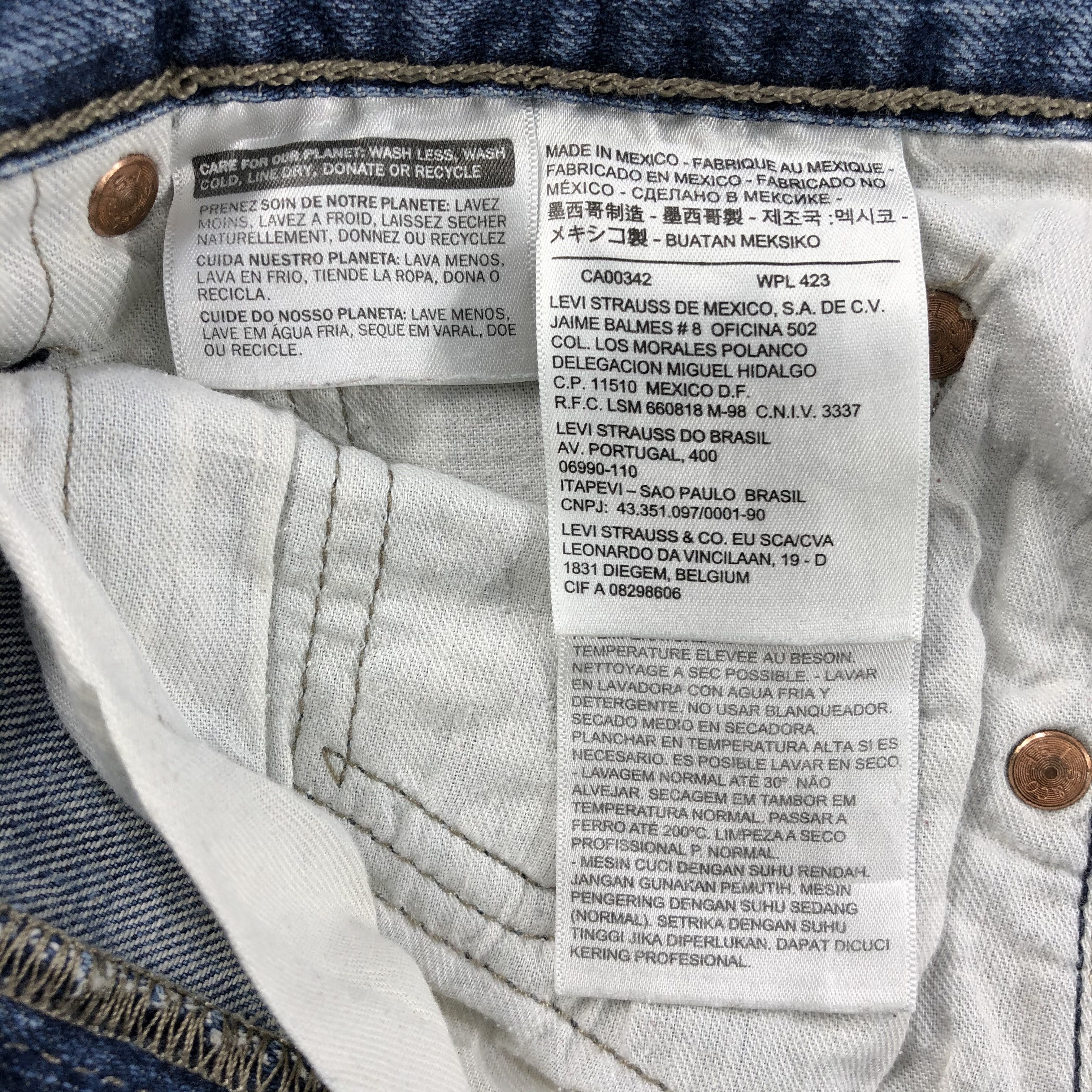 Levi's Vintage Blue Wash Levis 501 Jeans-J1522 Size US 31 - 12 Thumbnail