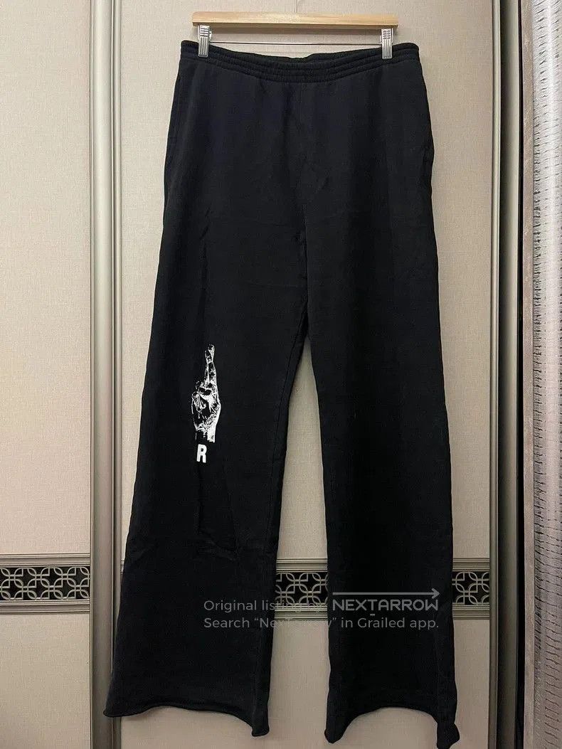 Raf Simons Printed trumpet sweatpants.