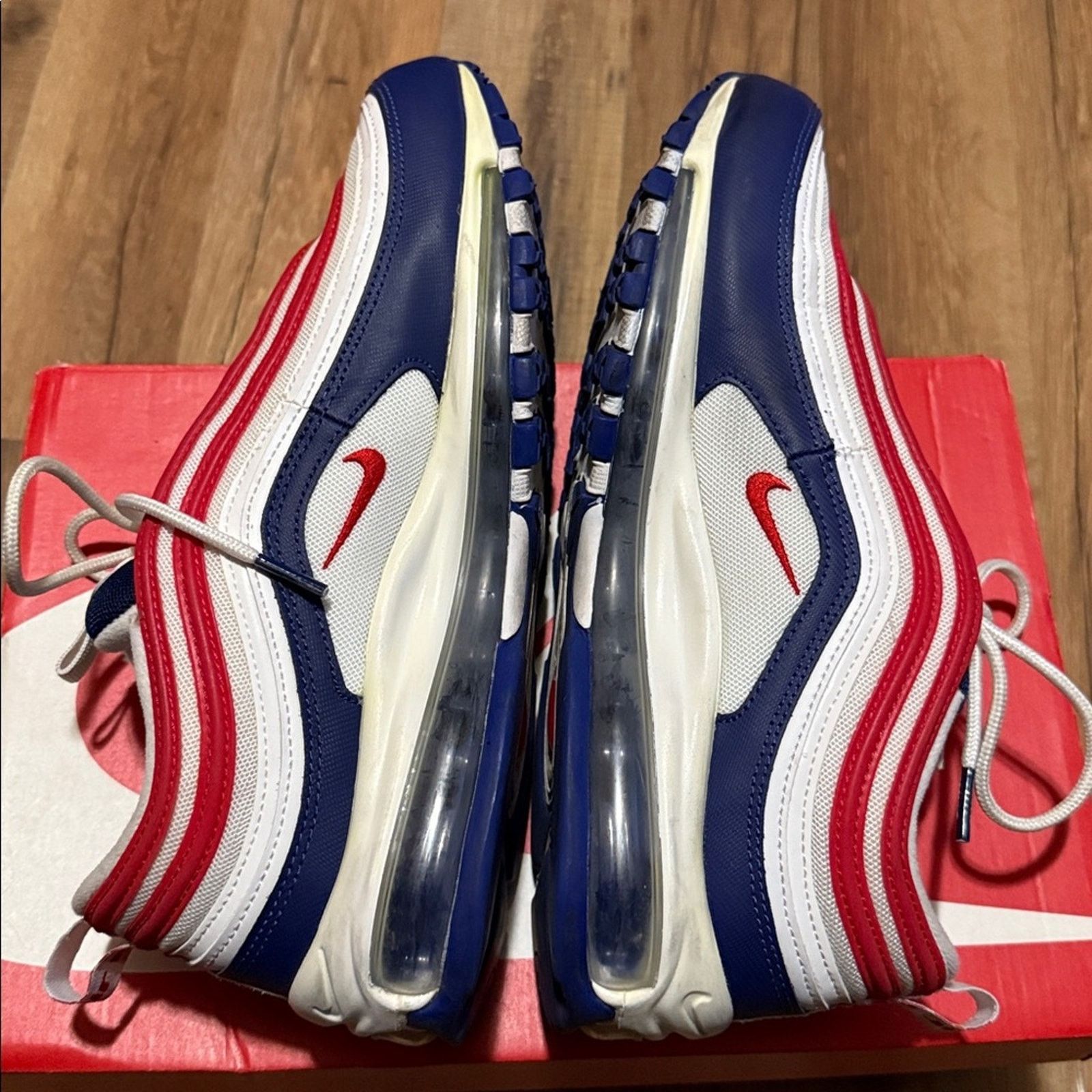 Nike Nike Air Max 97 USA White University Red Size US 9.5 / EU 42-43 - 5 Thumbnail