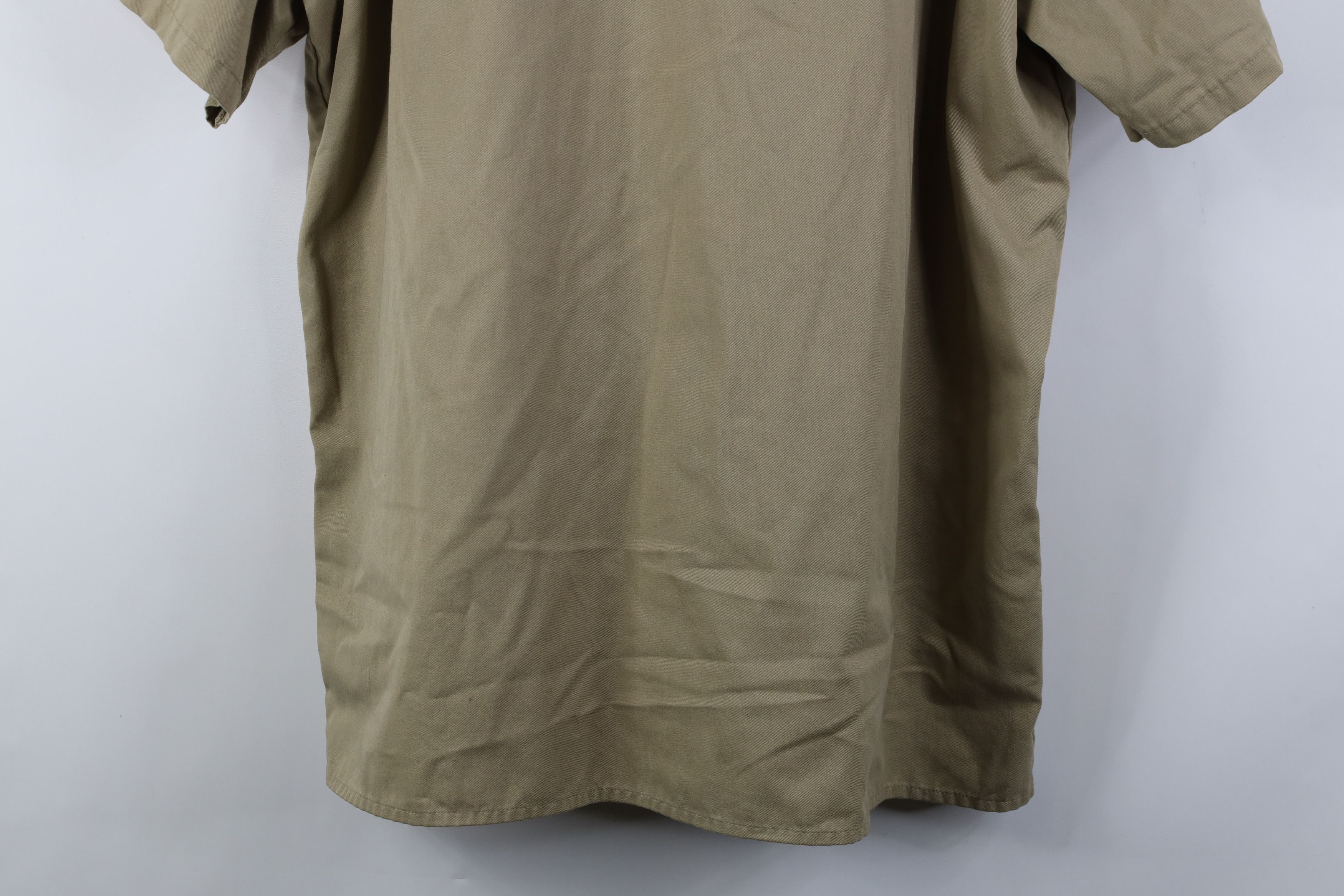 Dickies Vintage 90s Dickies Mechanic Button Shirt Khaki Brown USA Size US XL / EU 56 / 4 - 14 Thumbnail