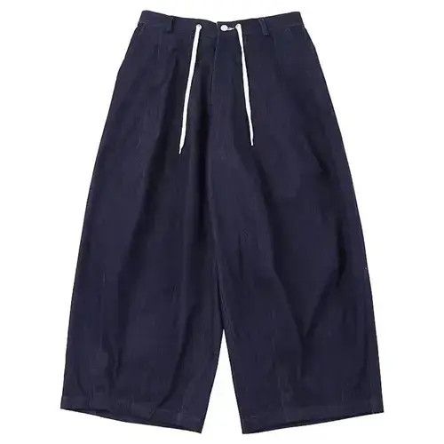 Japanese Brand 20AW Indigo Union Japan Dark Blue Minimal Worker Pants Size US 32 / EU 48 - 3 Thumbnail