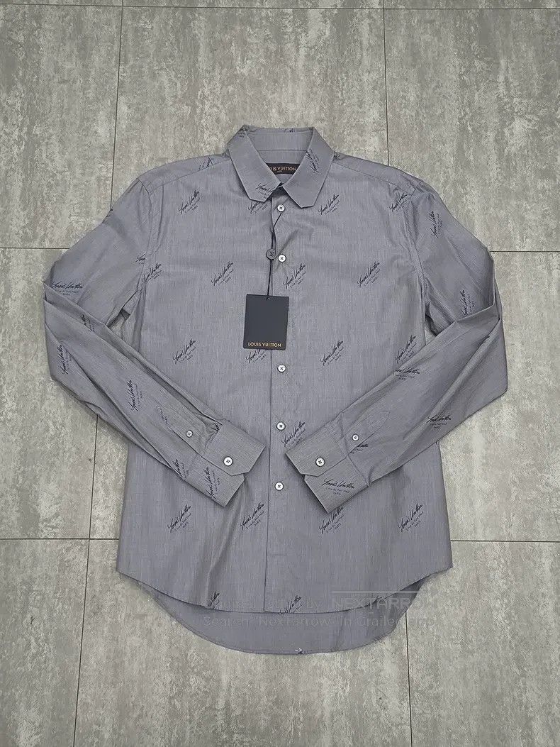 Louis Vuitton Louis Vuitton Bullet Screen Letter Print Long Sleeve Shirt Size US M / EU 48-50 / 2 - 1 Thumbnail