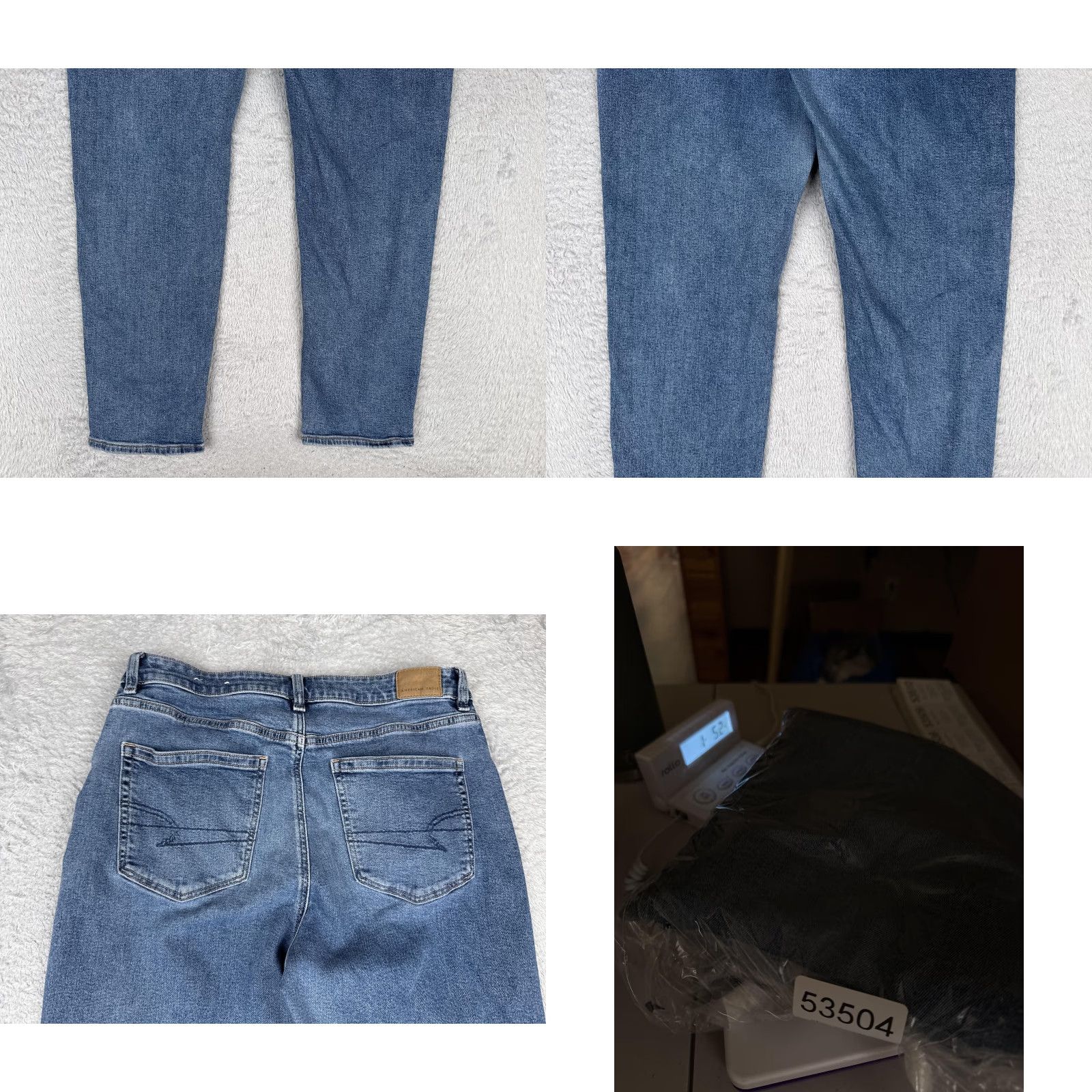American Eagle Outfitters American Eagle Jeans Womens 12 Tall Blue High Rise Straight Stretch Denim 30x29 Size 34" / US 12 / IT 48 - 10 Thumbnail