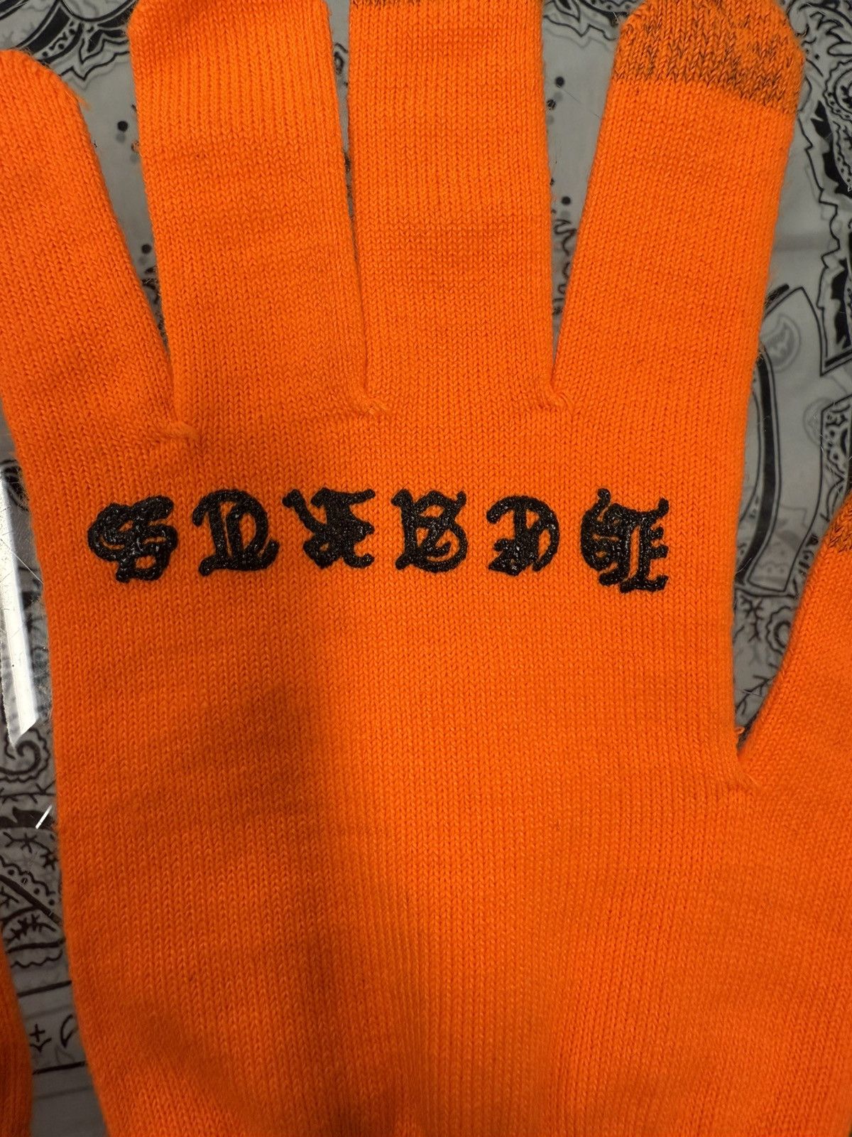 Chrome Hearts Chrome Hearts Orange Gloves Size ONE SIZE - 5 Thumbnail