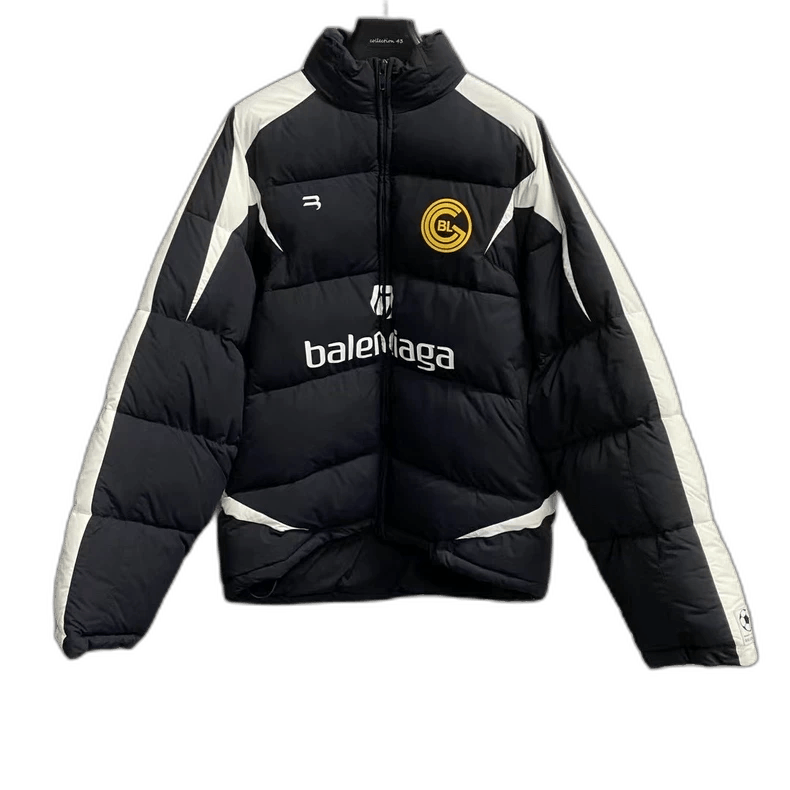 Balenciaga Balenciaga Black and White Puffer Jacket Size US L / EU 52-54 / 3 - 1 Thumbnail