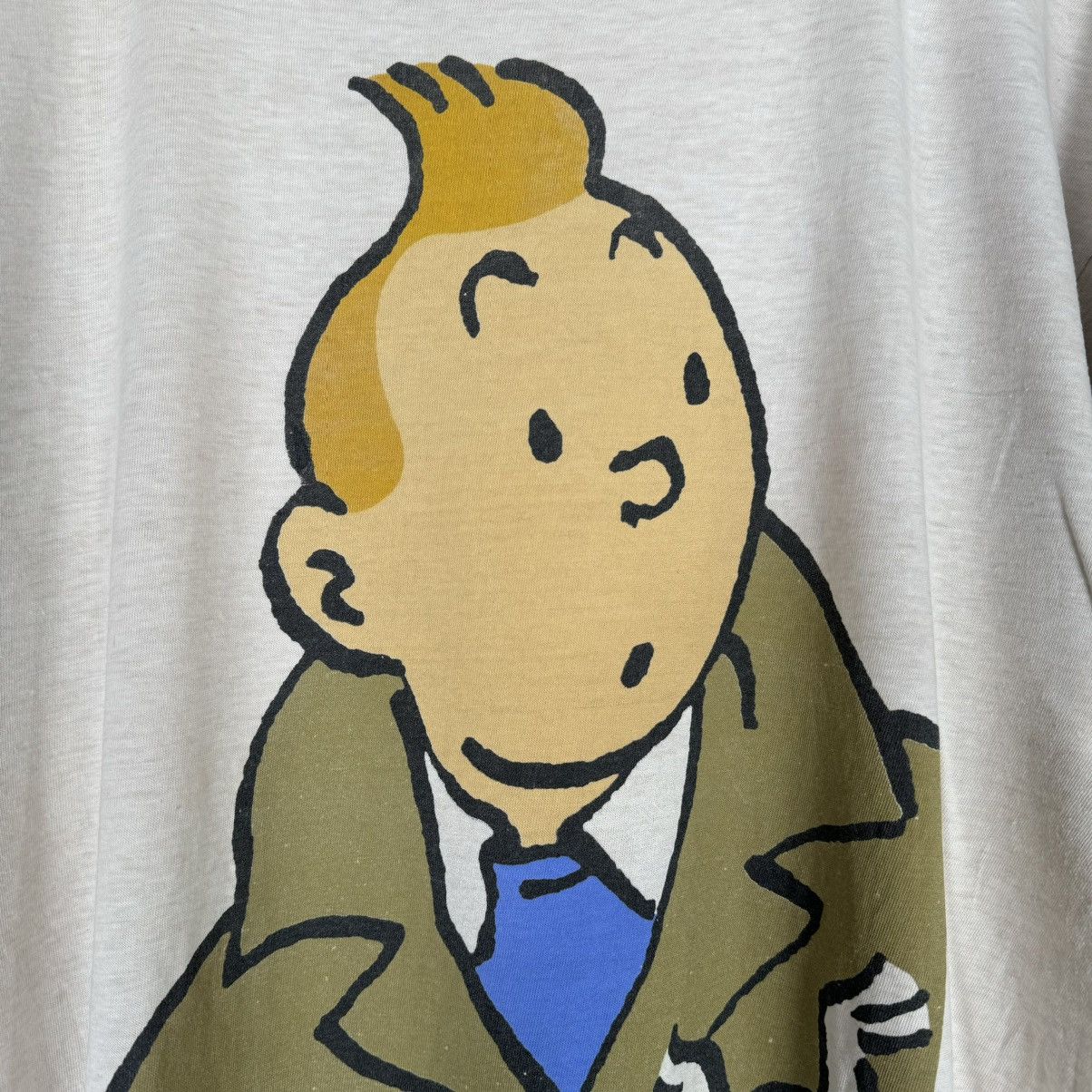 Vintage Vintage 90s TinTin Rare Large Print Euro Licensed T Shirt Size US XXL / EU 58 / 5 - 3 Thumbnail