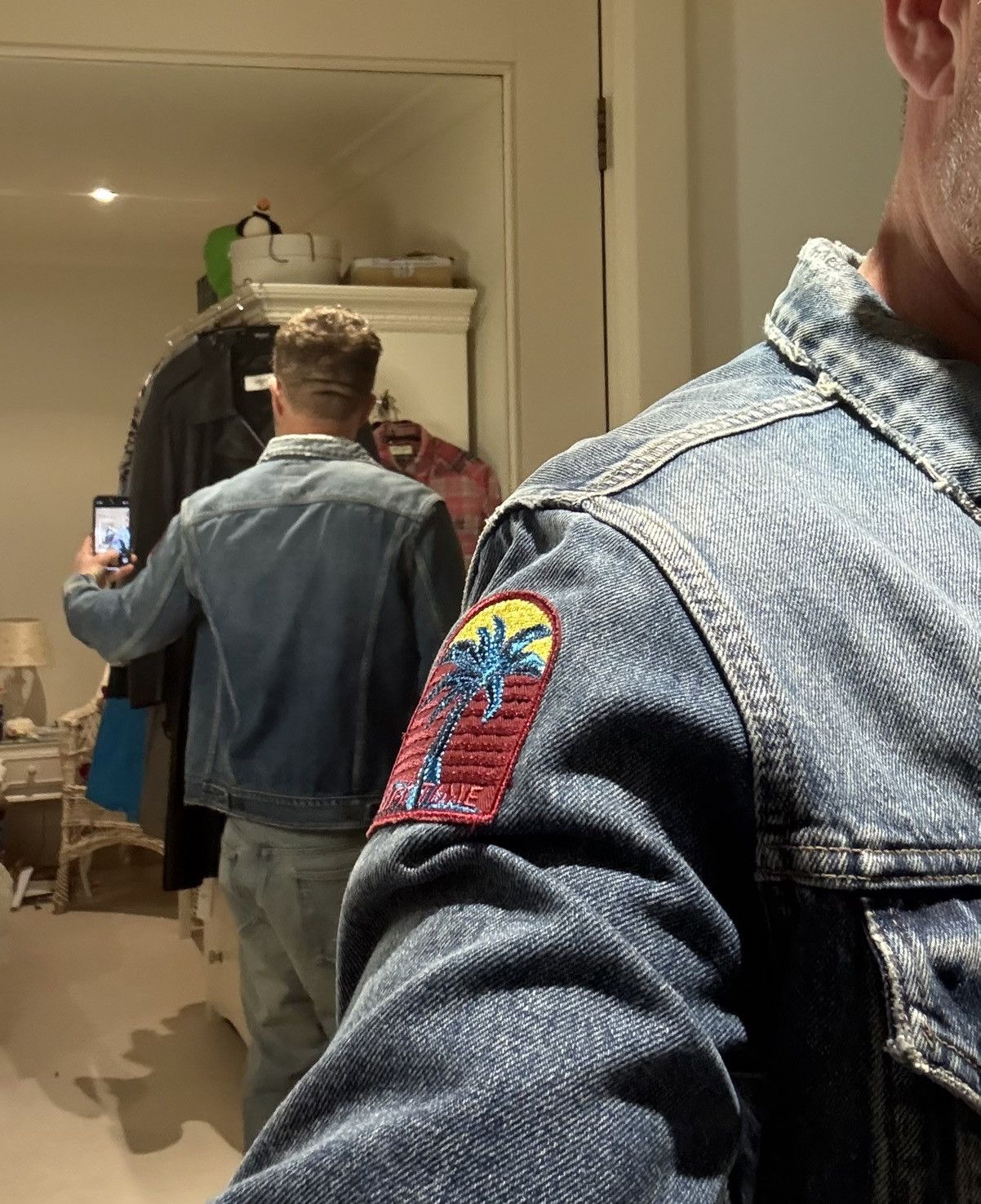 Saint Laurent Paris SS16 Saint Laurent Hedi Slimane palm tree denim jacket XL Size US XL / EU 56 / 4 - 8 Thumbnail