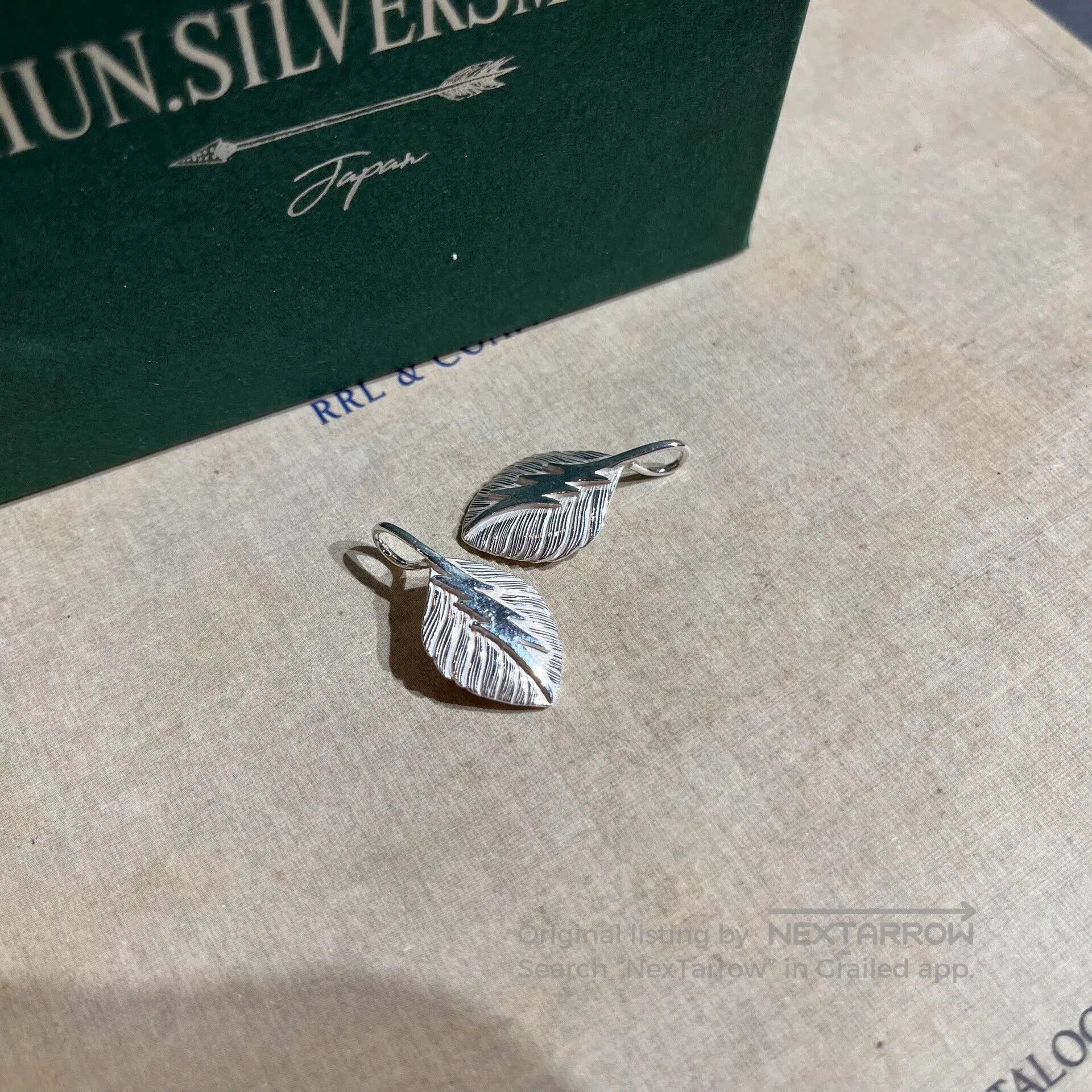 Larry Smith silver leaf pendant necklace from japan. Size ONE SIZE - 4 Thumbnail