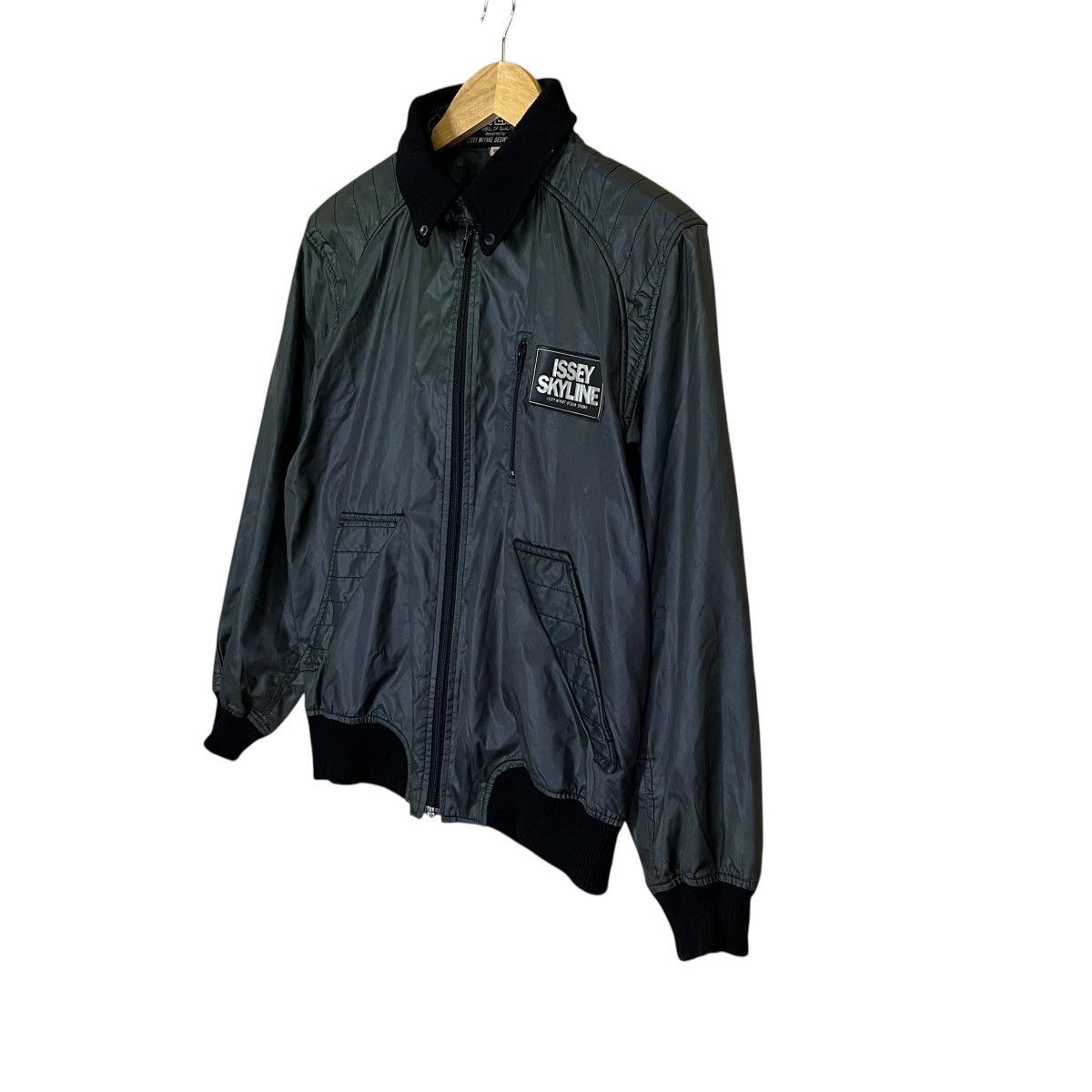 Issey Miyake Vintage 80s Issey Skyline Bomber Jacket Issey Miyake Bomber Size US M / EU 48-50 / 2 - 6 Thumbnail