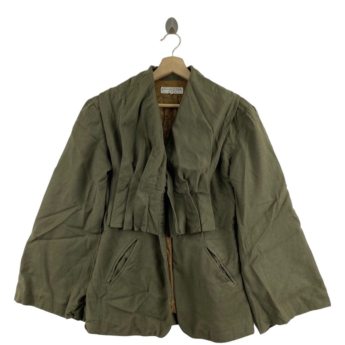 Other PHISIZOA ROMA Italian Brand Fashionable Khaki Coat Size S / US 4 / IT 40 - 1 Thumbnail