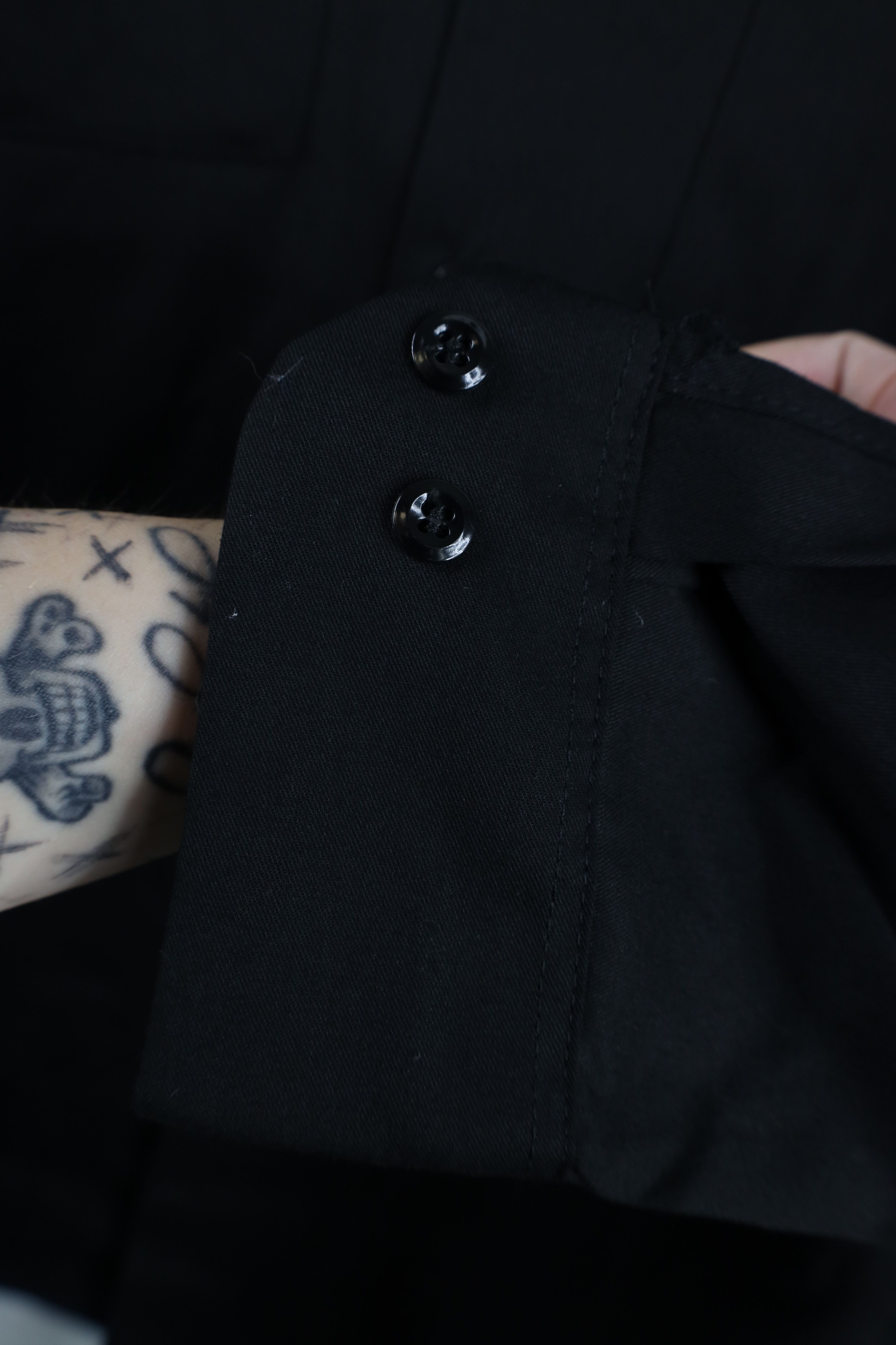 Dickies Vintage 90s Dickies Workwear Mechanic Button Shirt Black USA Size US XL / EU 56 / 4 - 9 Thumbnail