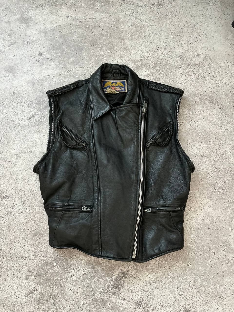 Avirex Avirex Side Zip Black Leather Jacket/Vest Size US M / EU 48-50 / 2 - 5 Thumbnail