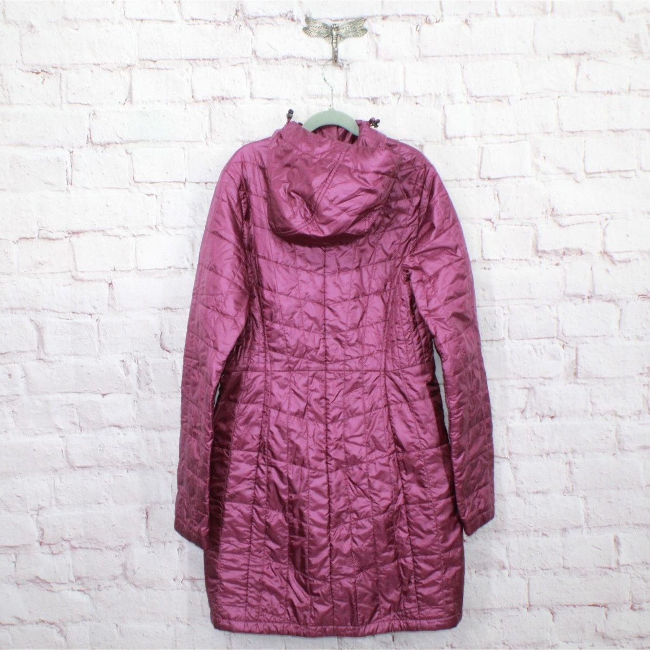 L.L. Bean LL Bean Pink Quilted Packaway Hooded Coat Size XXS / US 00 / IT 34 - 3 Thumbnail