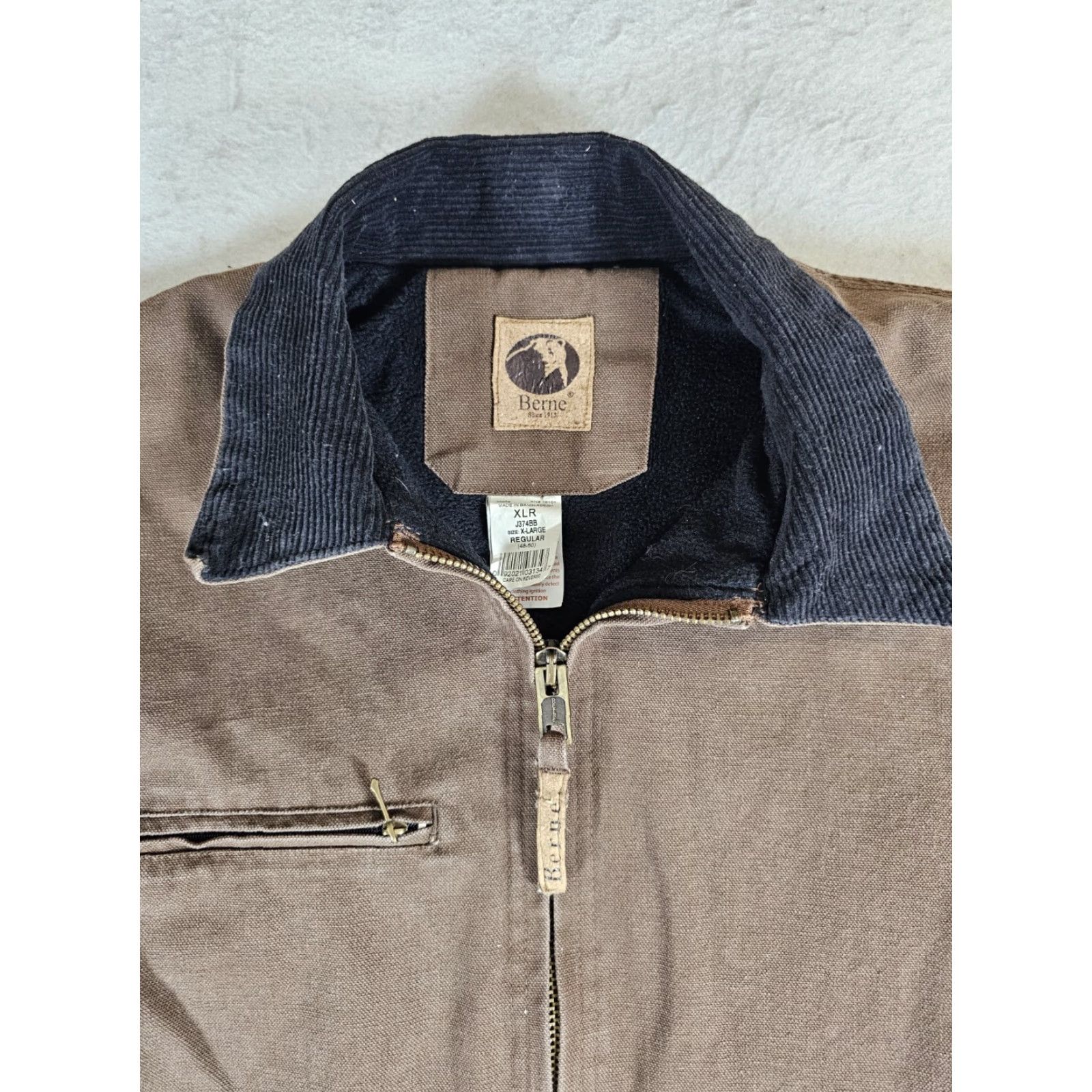 Vintage Berne Gasoline Workwear Chore Jacket Canvas Sherpa Lined Men XL Brown Jacket Size US XL / EU 56 / 4 - 3 Thumbnail